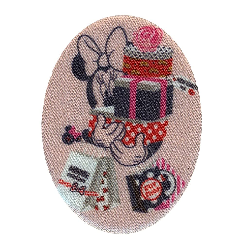 HKM Minnie Maus Flicken Oval Bügelbild mit Kleberücken