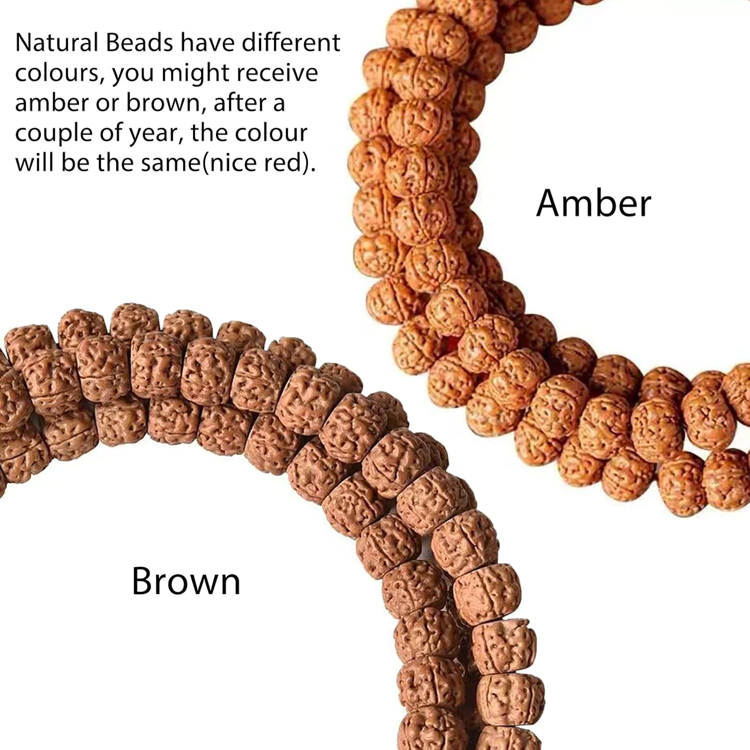 Rudraksha Japa Mala Prayer Yoga Meditation Blessing Buddhist Beads Necklace Bracelet - Image 4