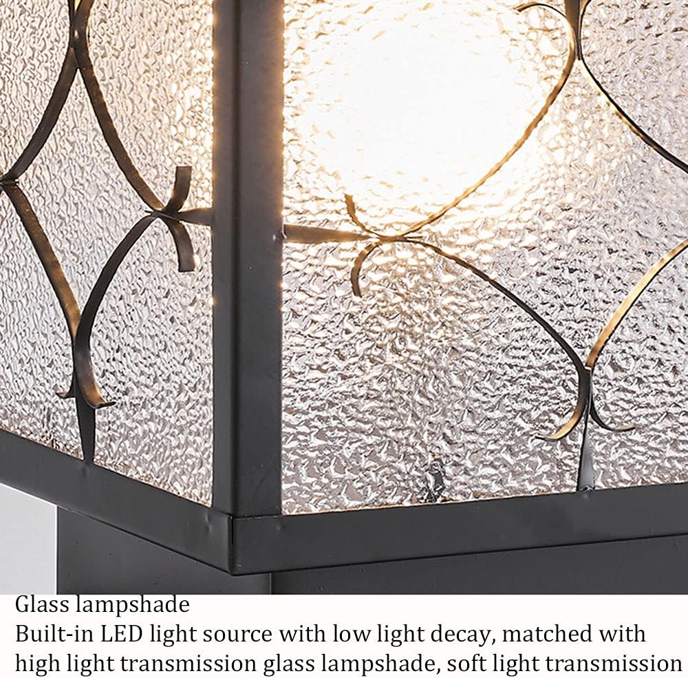 Chinese Style Twisted Style Headlamp Outdoor Fixture for Street Lights Glass Floor Lamp E27 Classic Garden Lantern Modern Patio Pillar Lights Wharf