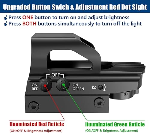 Miniatura 5 de UUQ 4-16x50 Alcance táctico de rifle rojoverde iluminado buscador de retícula Wmira láser y vista de punto reflejo holográfico