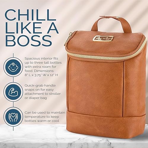 Miniatura 4 de Itzy Ritzy Bolsa aislada para botellas, mantiene las botellas calientes o frescas, capacidad para 3 botellas y cuenta con bolsillo interior para