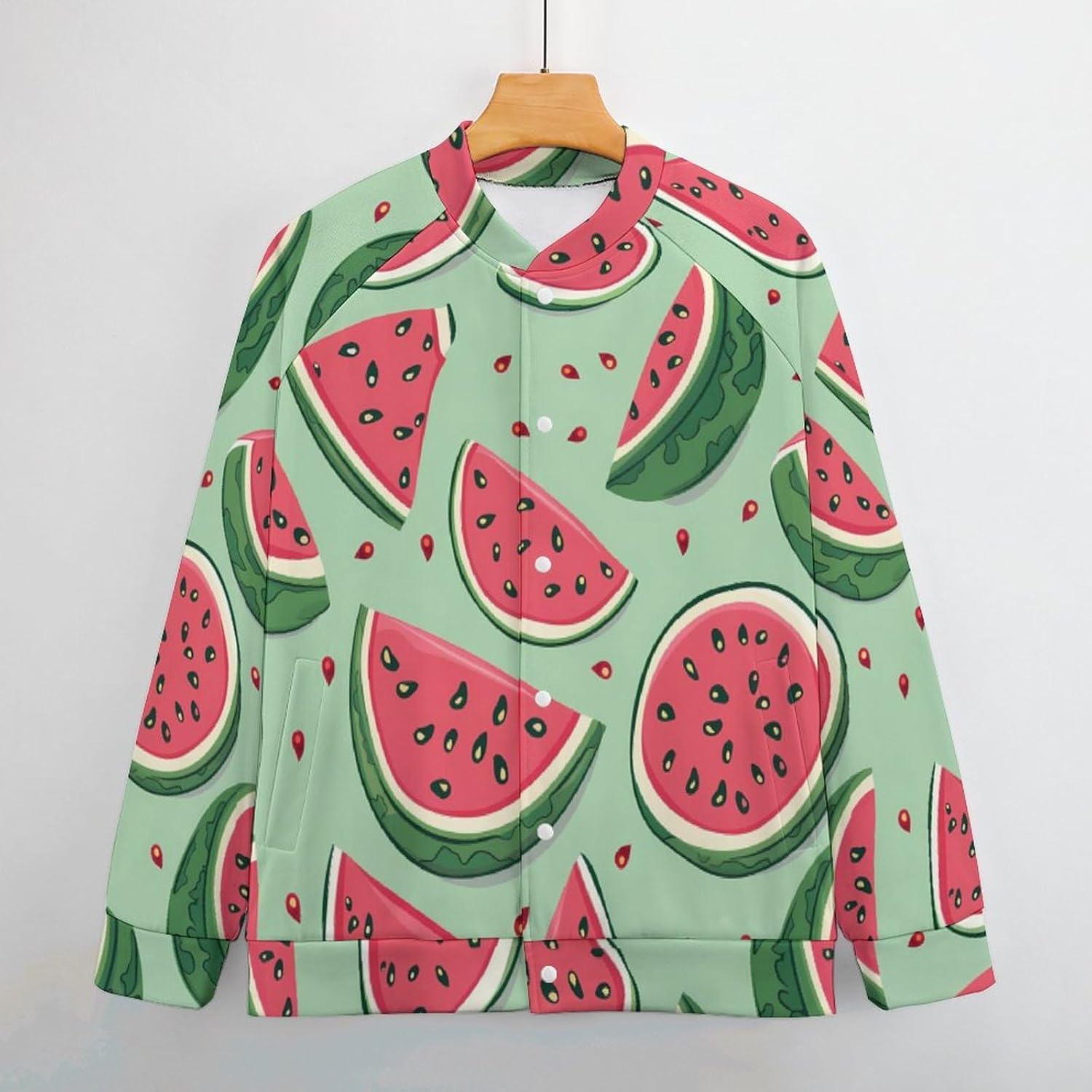 Watermelon Baseball Jacket Fashion Sports Sweatshirts Sweater Casual Coat Outwear for Men