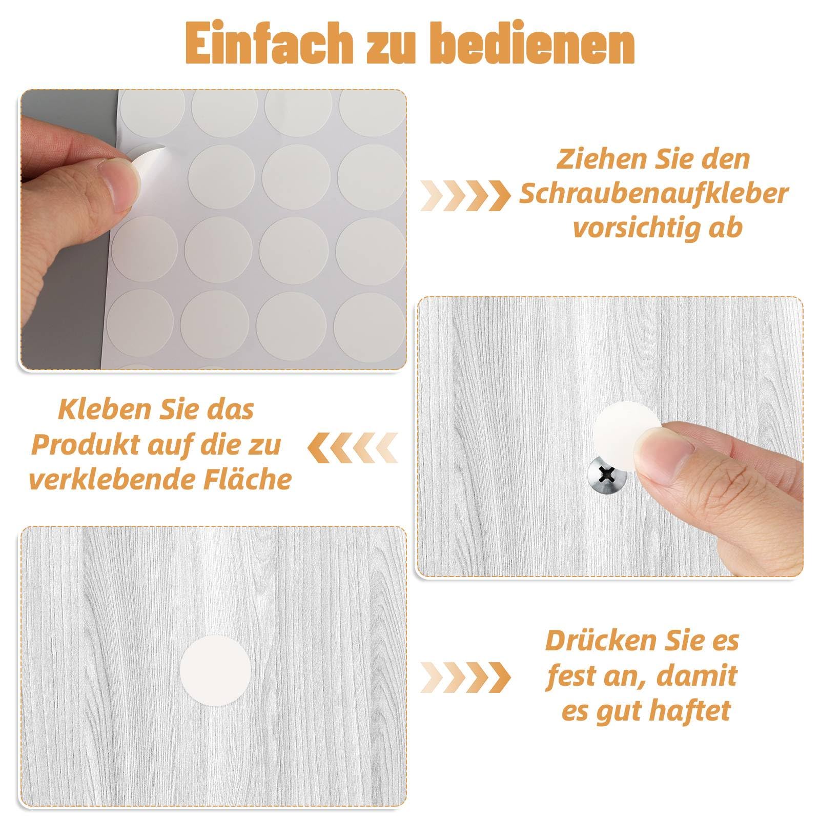 546 sztuk samoprzylepnych osłon na śruby do szafek ściennych, biurka | Ø 10 mm/13 mm/16 mm/19 mm/25 mm/30 mm/50 mm biały PVC wodoszczelny otwór na śrubę samoprzylepne śruby zaślepki naklejki