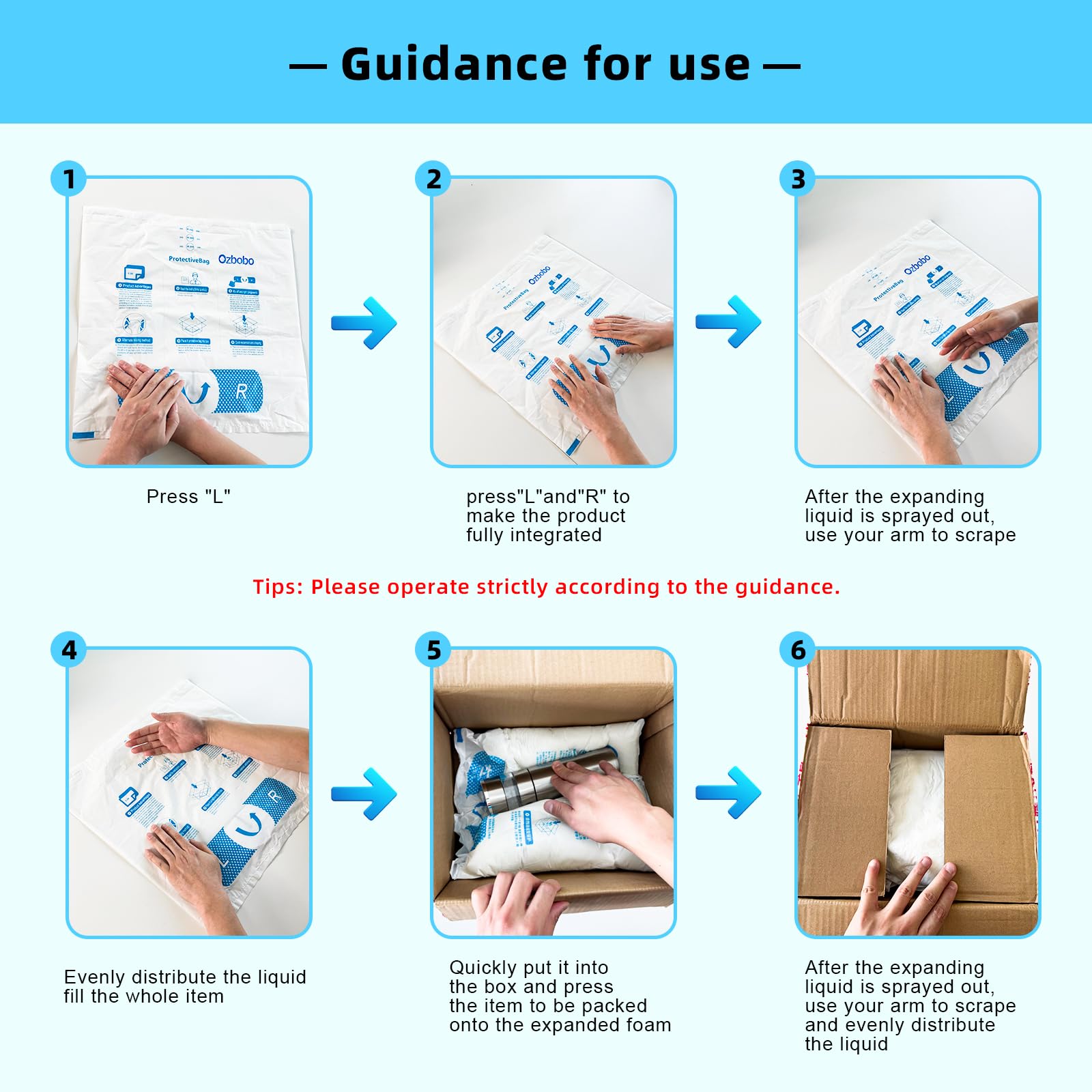 8 pz 14 ''* 16 '' Espansione Schiuma Imballaggio Per La Spedizione PC & Valori & Fragile Forniture In Movimento Per Oggetti di forma Irregolare Antiurto Bubble wrap per lo spostamento Applicato Per