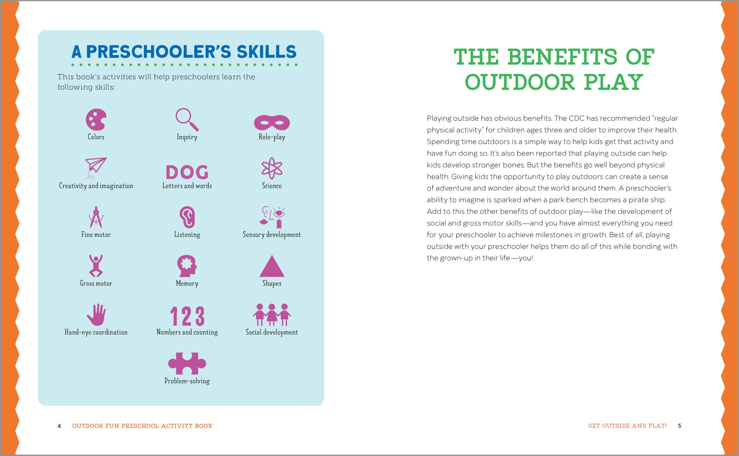 Outdoor Fun Preschool Activity Book: 80 Skill-Building Activities for Outside Play