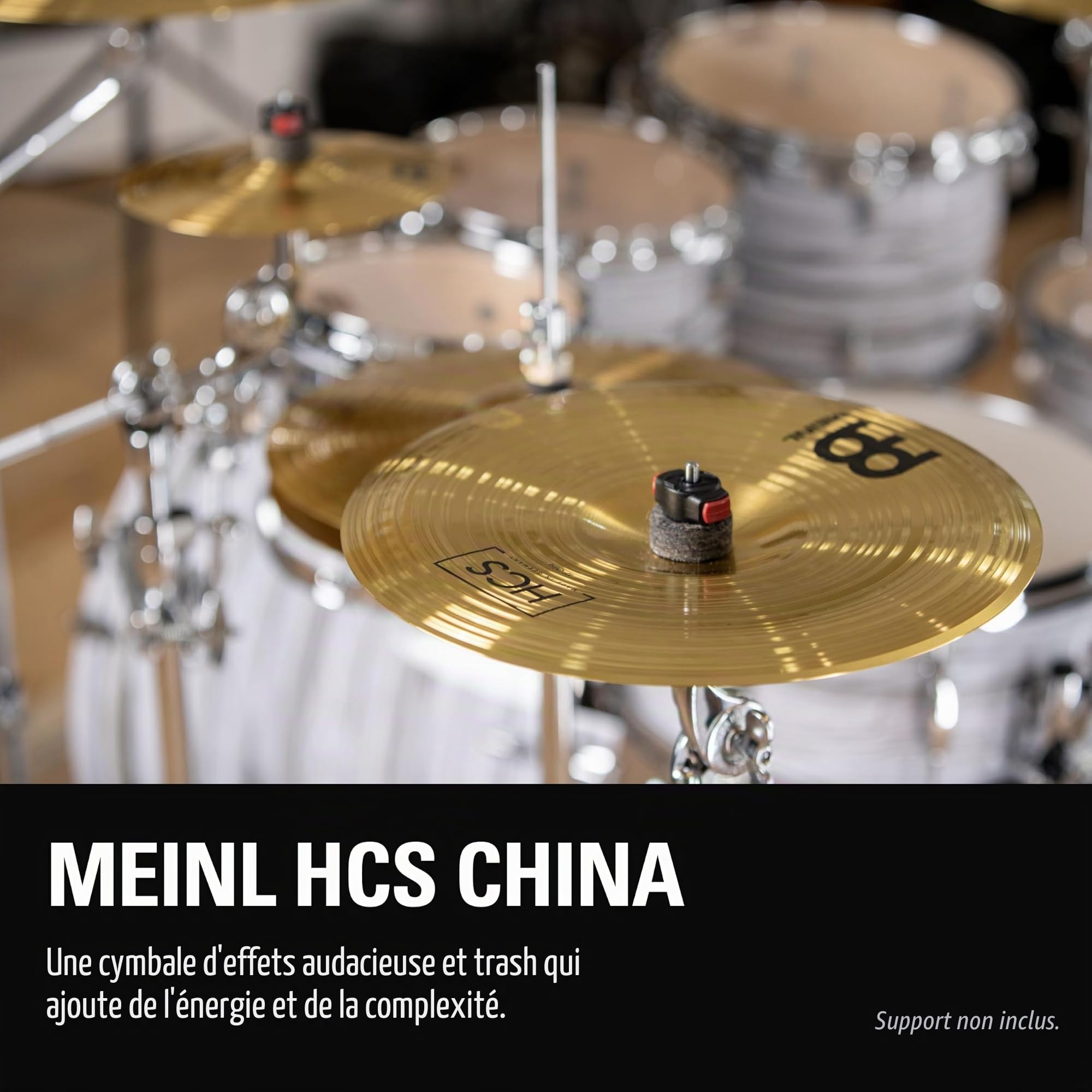 Meinl Cymbals HCS Cymbale China 12 pouces (30,48cm) pour Batterie – Finition Traditionelle en Laiton, fabriquée en Allemagne (HCS12CH)