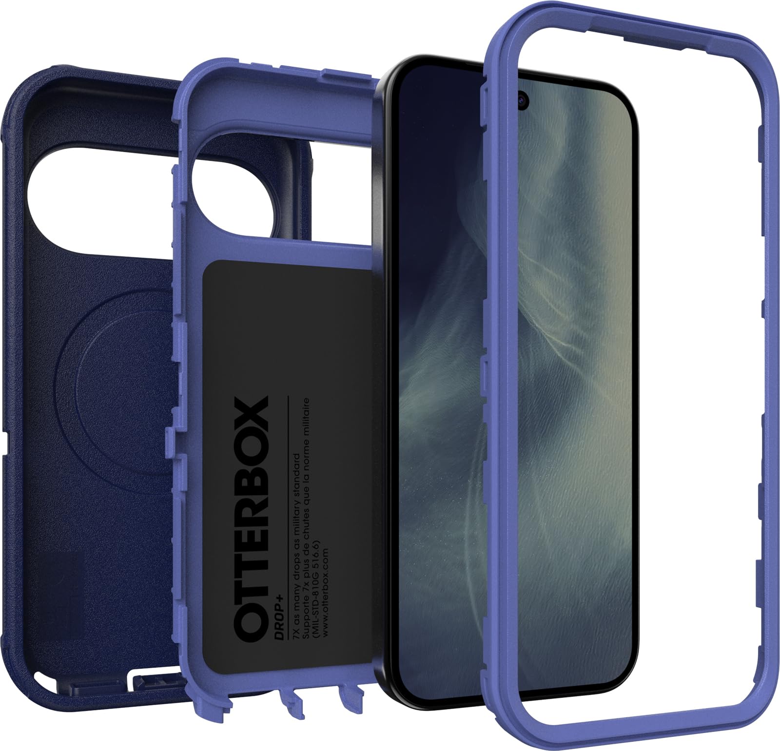 OtterBox Cover Defender Pro Pixelsnap per Pixel 11/Pixel 11 Pro, Blu | Custodia protettiva antiurto, a prova di caduta, protezione estrema, con magneti, testata 7x norme MIL-STD 810G