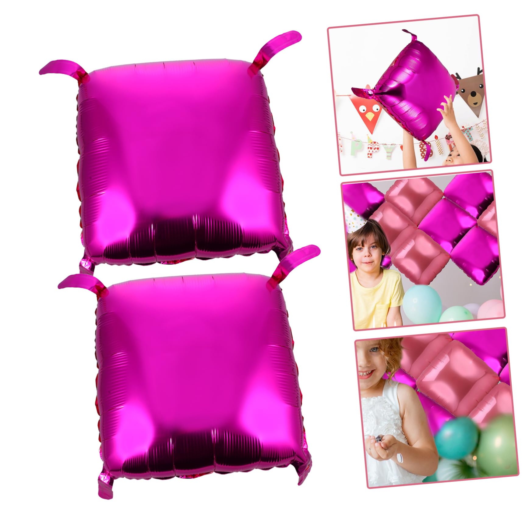 Globos de Aluminio Cuadrados para Fondo de Pared, 50 Unidades
