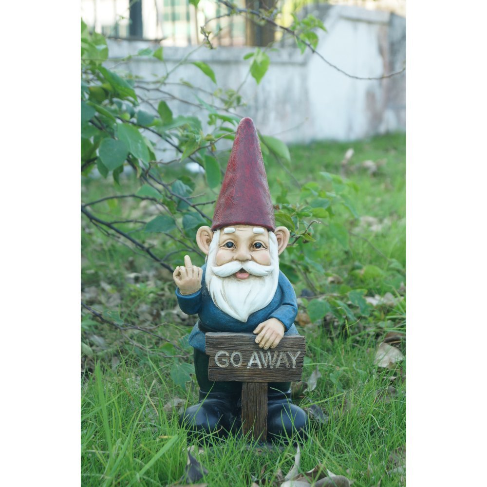 Hi-Line Gift LtdGnome Holding Go Away Sign