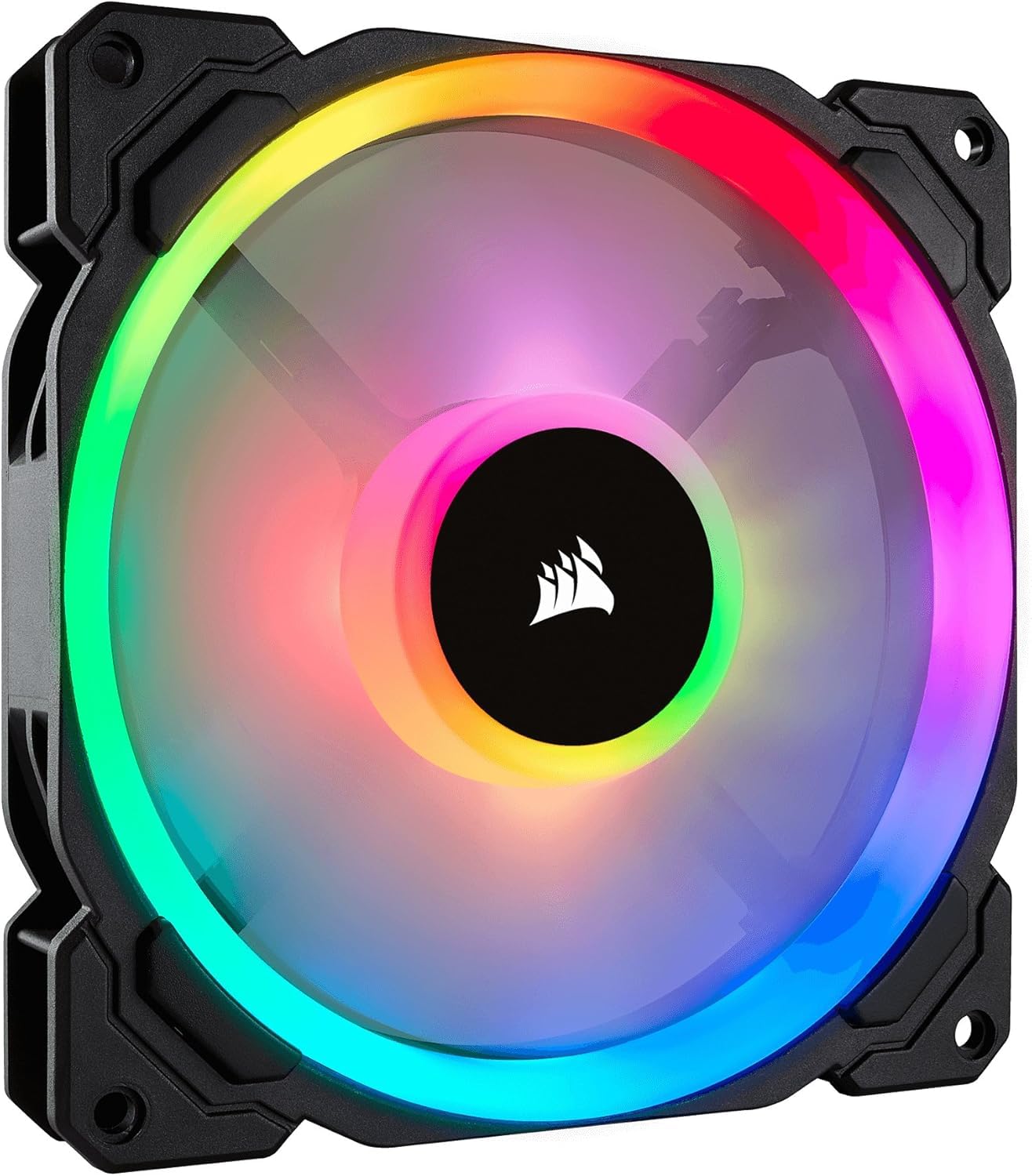 Corsair LL140 RGB Ventilador de PC (140 mm, Doble Halo RGB LED PWM) Paquete Soltero