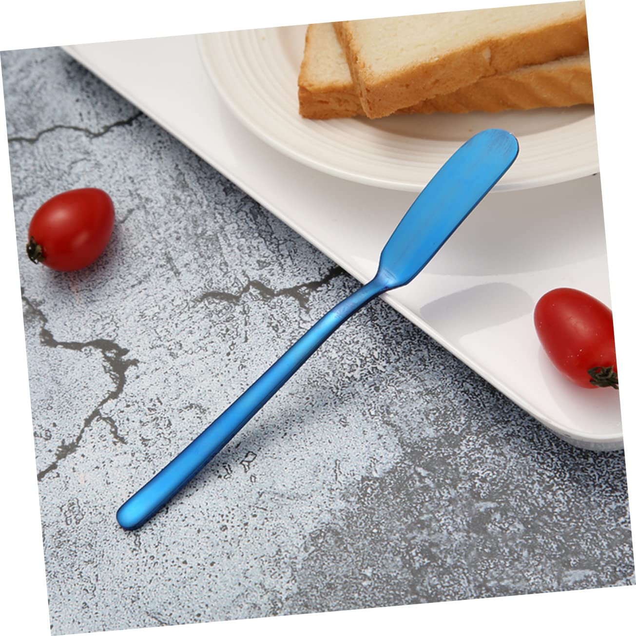 ABOOFAN 6PCS Stainless Steel Butter Spreader Elegant Long Handle Knives for Spreading Butter Cream and Jam for Breakfast and Baking