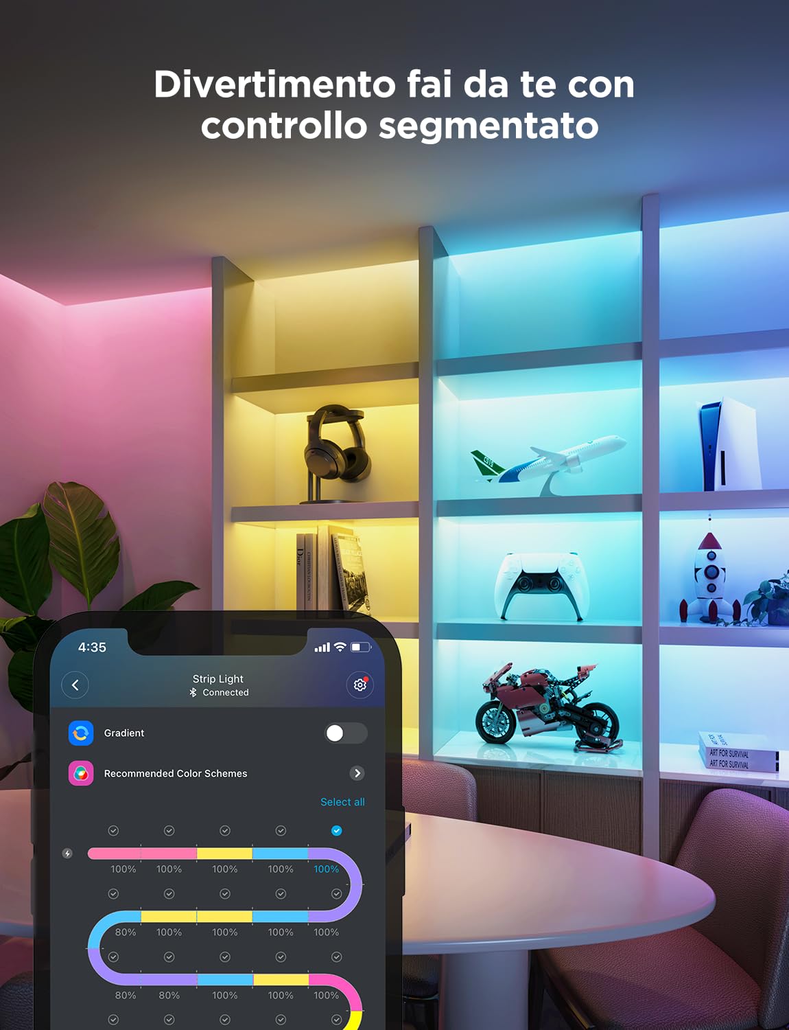 Govee Strip Light 2 Pro 5m, Smart WiFi Striscia LED RGBWWIC | Compatibile con Matter, Alexa & Google Assistant, Alimentazione 24V, Camera da Letto, Modalità Musica, Controllo via App