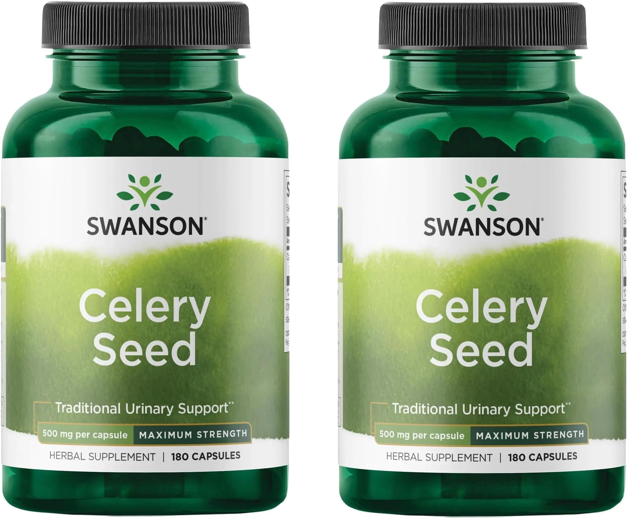 Swanson - Celery Seed Maximum Strength - Antioxidant Support (500 mg 180 Capsules) (2 Pack)