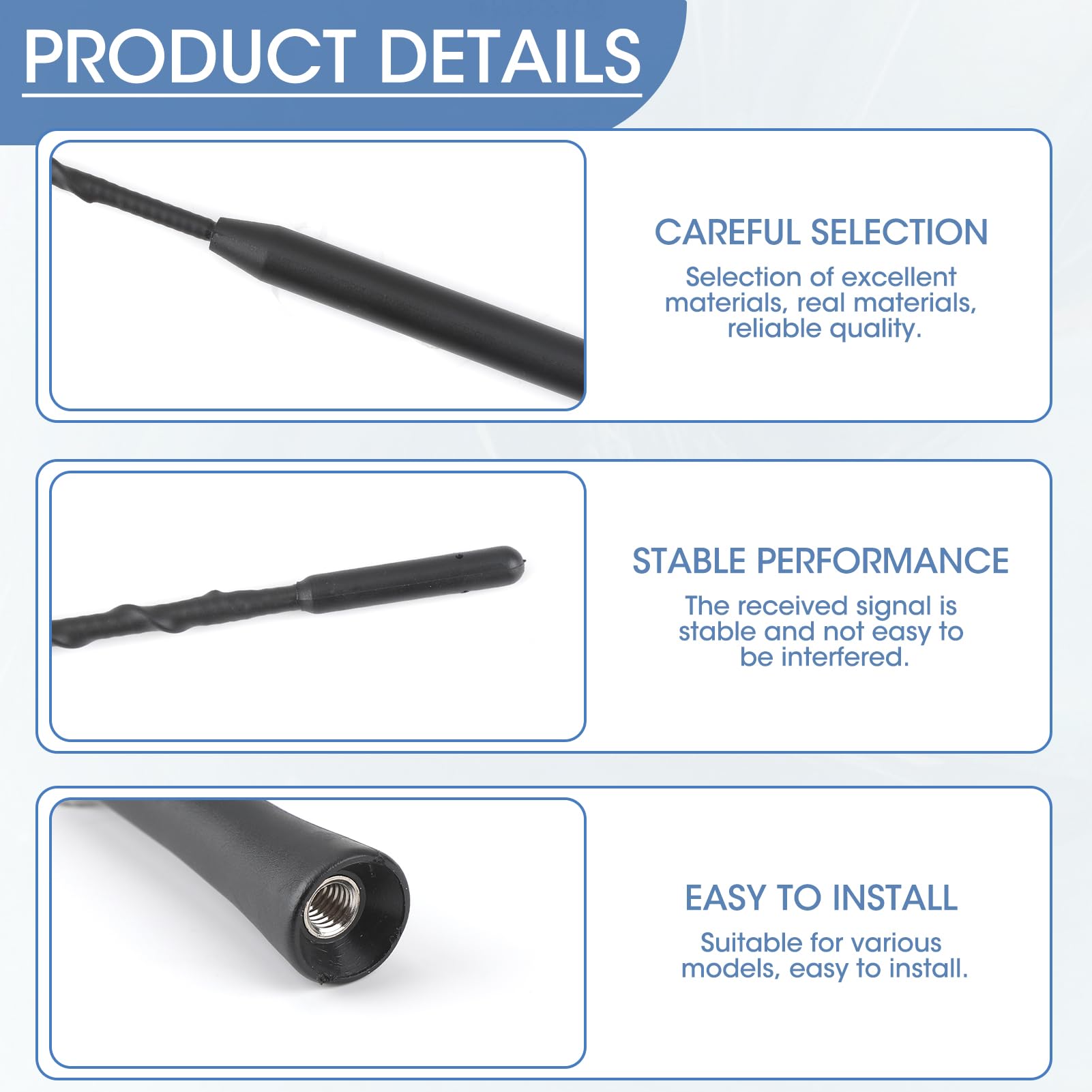 Antenna Auto Corta 18cm Universale - Ricezione Potenziata Per DAB, FM E AM - Foto 8