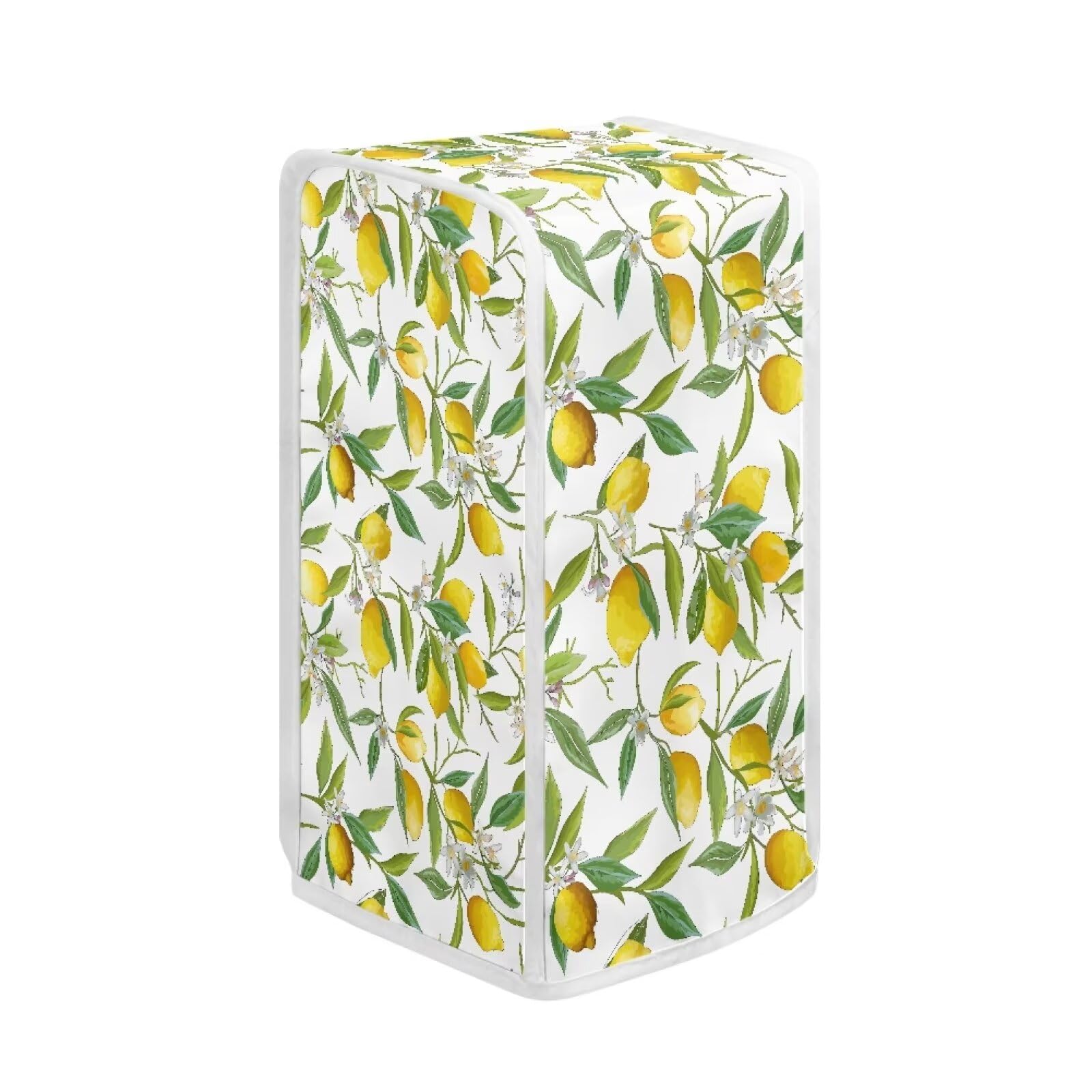 TODIYADDU Yellow Lemon Can Opener Cover with Dust Protection Floral Leaves Kitchen Appliance Covers Compatible with Most Electric Can Openers Protective Cover for Can Opener Gifts Easy to Clean-1