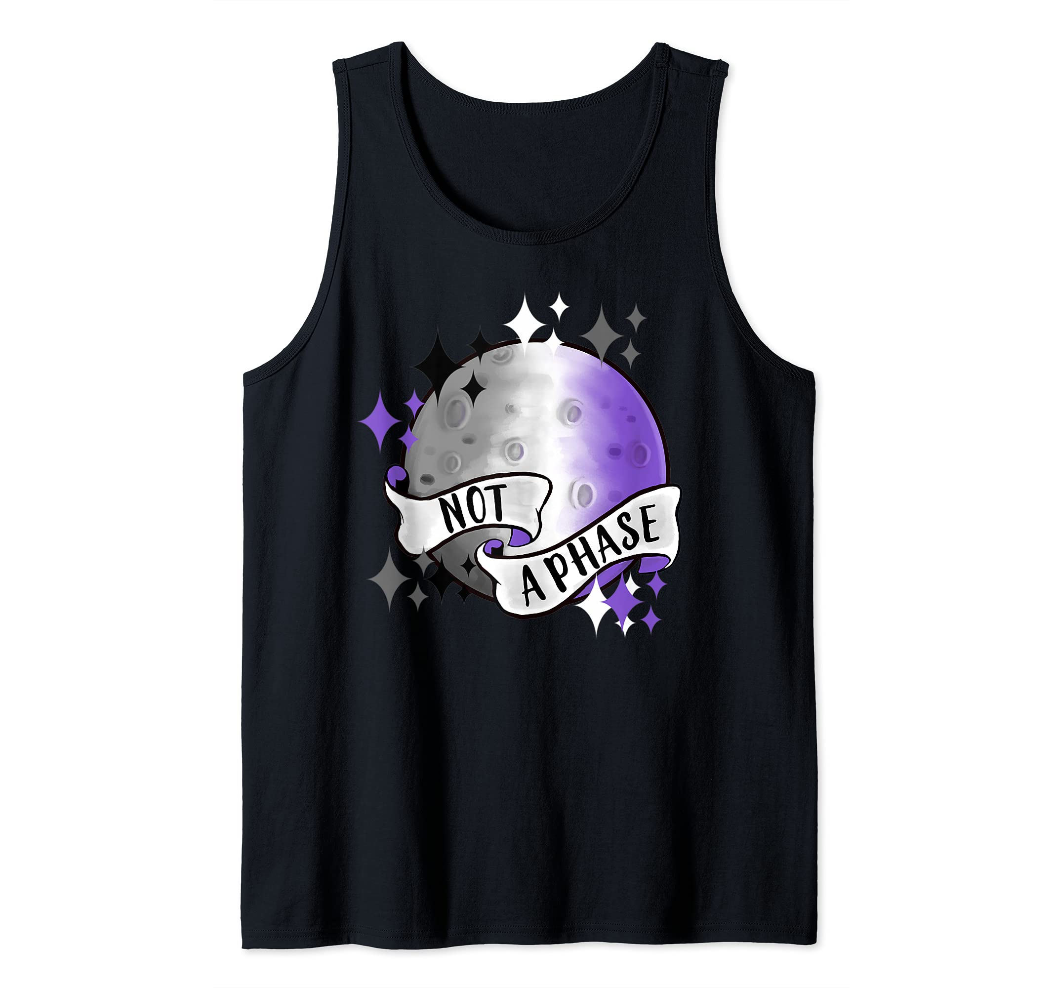 Not A Phase Asexual Banner Ace Moon Tank Top
