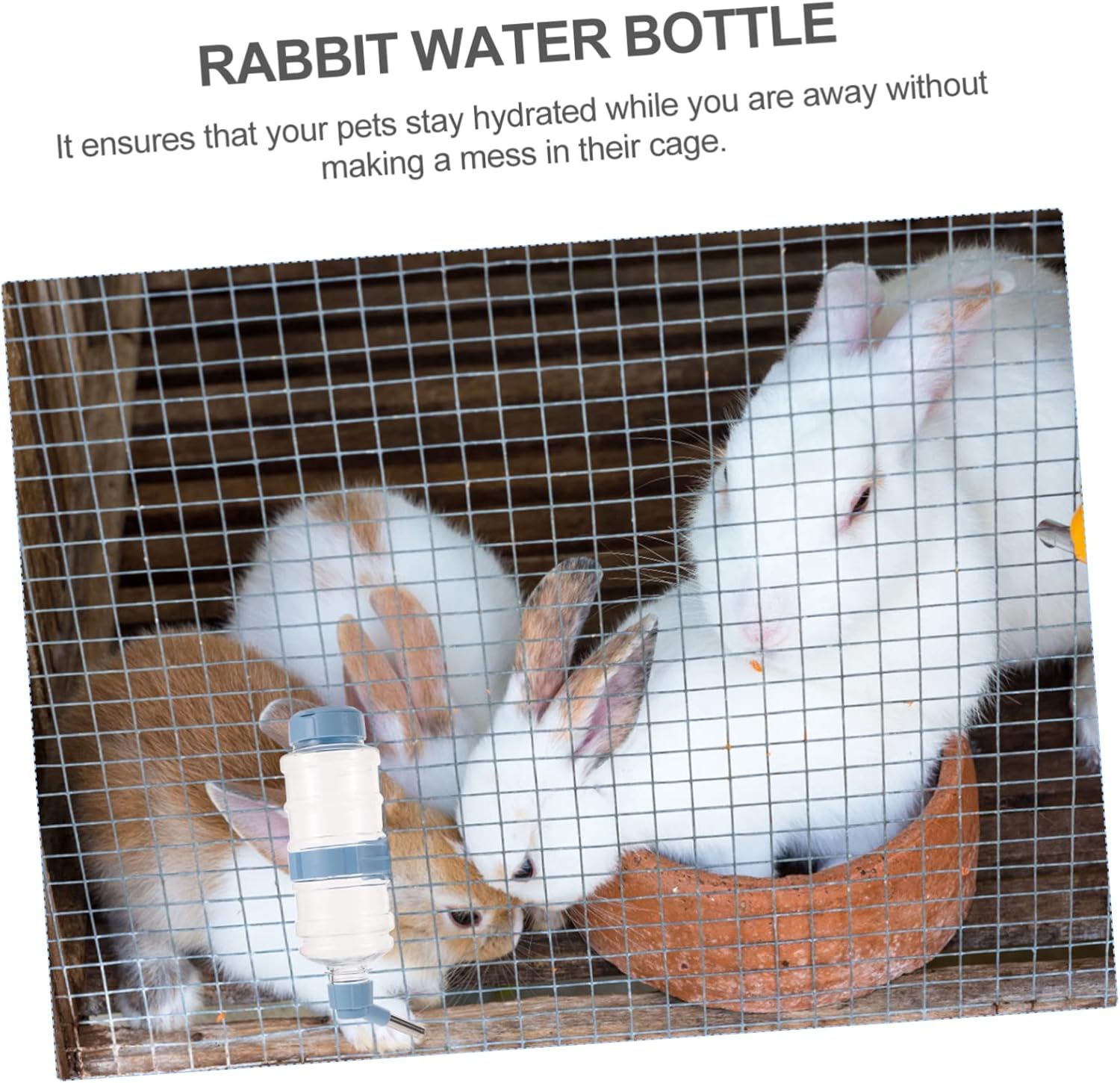 VANZACK 2pcs Hanging Water Feeder Creative Pet Drinking Fountain for Animals Leak Design Easy to and Safe for Bunnies and Chinchillas