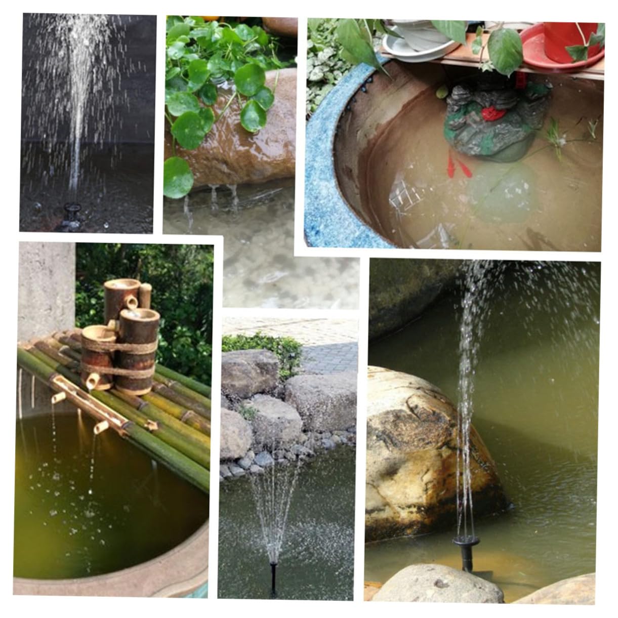 GANAZONO Fuente Solar Flotante para Jardín Bomba de Agua y Ecológica Diseño para Estanques y Baños de Pájaros Aeración Natural para Peces sin Baterías Cables Resistente para Exteriores