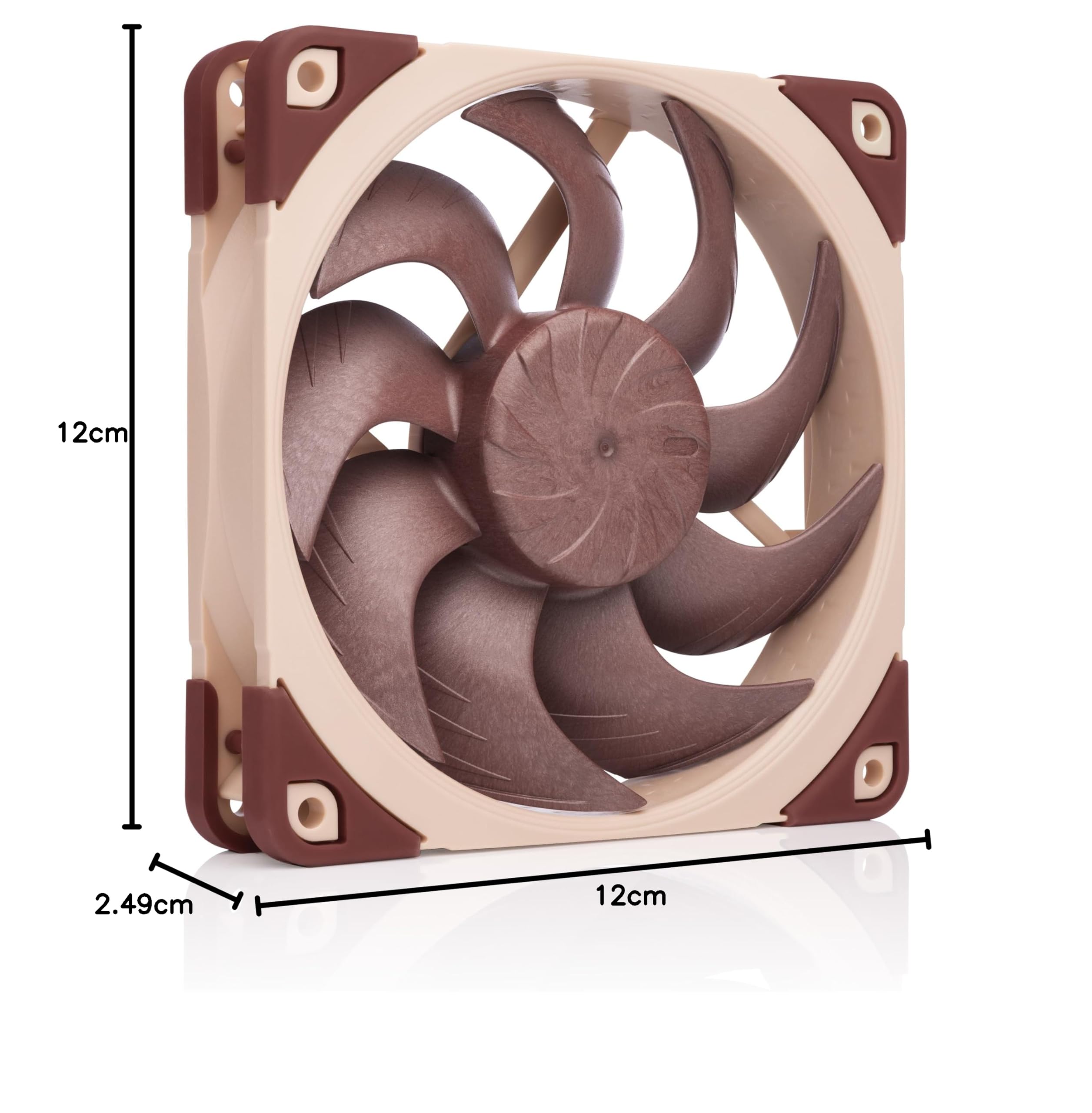 Noctua NF-A12x25 G2 PWM, Ventola per PC Silenziosa di Qualità Premium da 120 mm, 4-Pin (Marrone)
