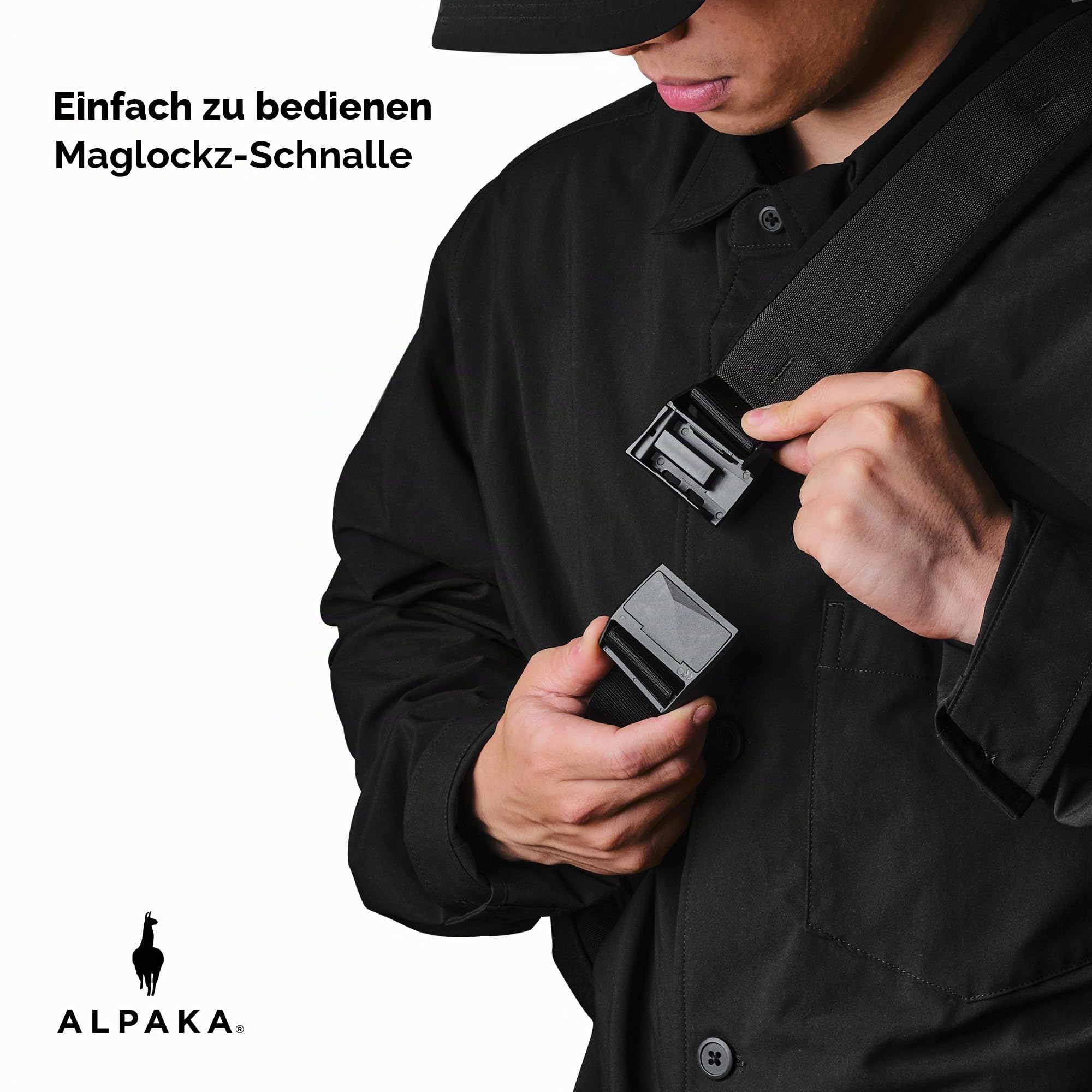 ALPAKA Vertex Pouch – Sling Bag Herren mit Magnetverschluss | Abnehmbarer Riemen, ergonomischer Griff, wetterfester Stoff, für Elektronik & Zubehör