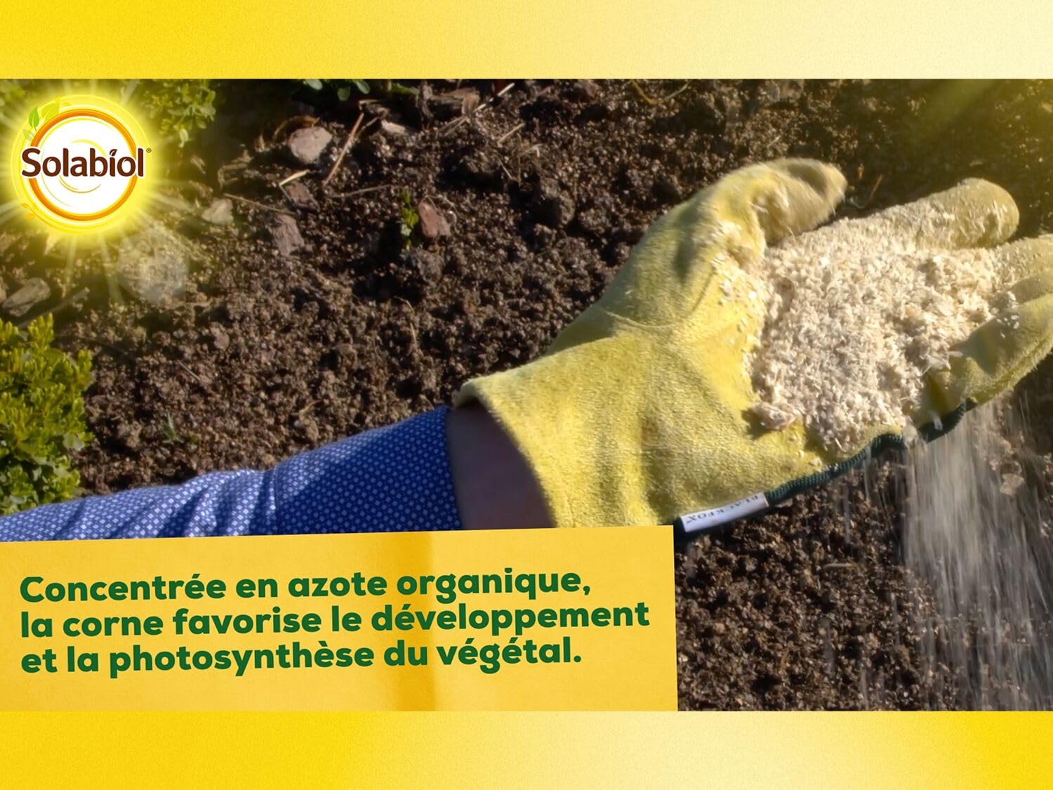 SOLABIOL Corne Broyée Traditionnelle - Jusqu'à 80m² - 4kg | Action Rapide & Longue Durée - 100% Corne Broyée - Plantation & Entretien - Croissance - SOCOR4