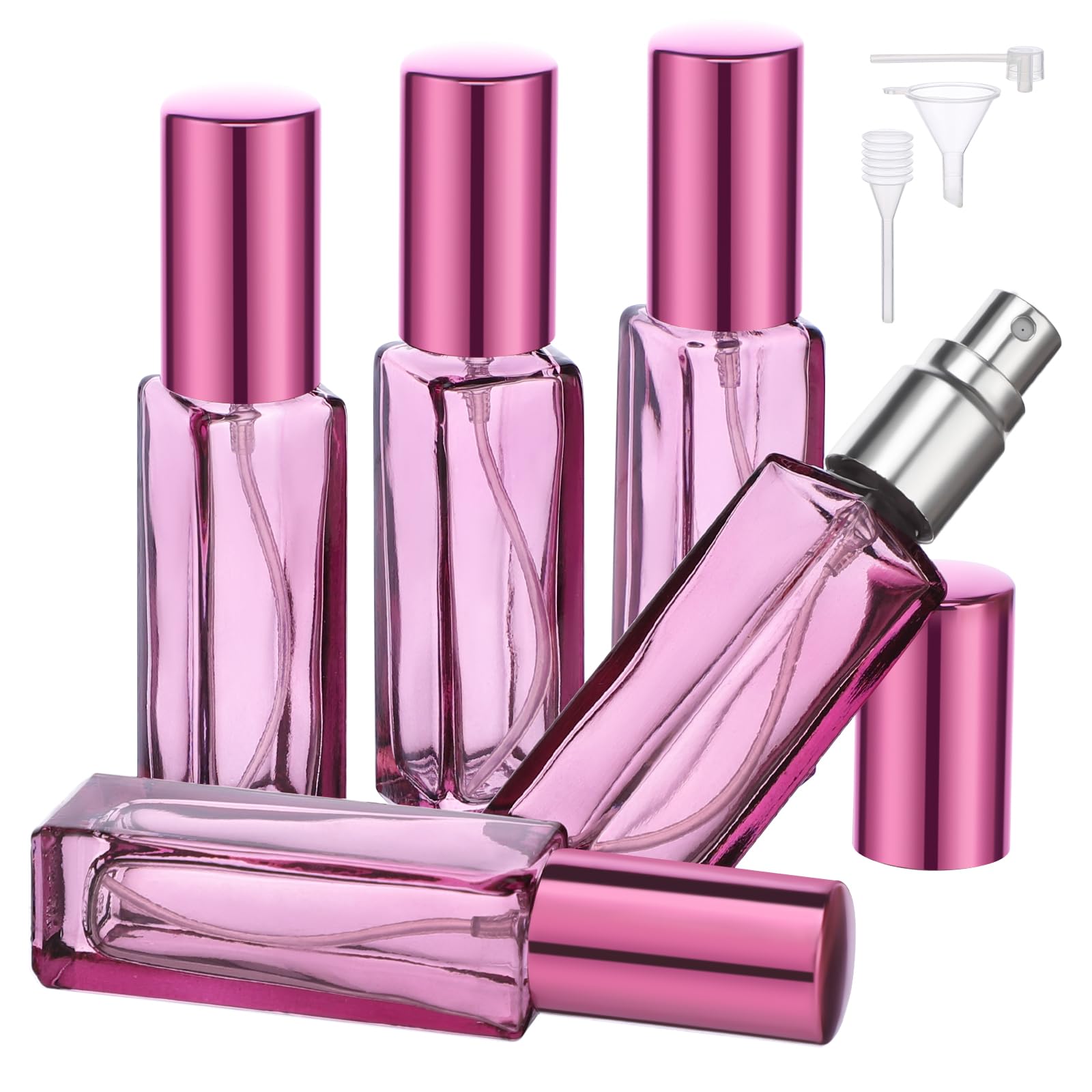 Segbeauty Atomizador Perfume Recargable, 5 Piezas 10ml Portátil Contenedor de Perfume de Viaje, Adecuadas para la Aviación, Viajes Accesorios (Azul Semitranslúcido) — view 9