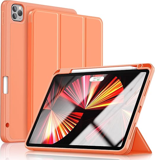 Amazon Co Jp Ipad Pro 11インチケース 第4世代 22 21 18 スリムスタンド 保護フォリオケース スマートカバー ペンシルホルダー付き Apple Ipad Pro 11インチ 第3世代 第2世代 第1世代 対応 オレンジ パソコン 周辺機器
