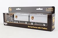 Vista 5 de Tractor con 2 remolques Daron UPS Die Cast