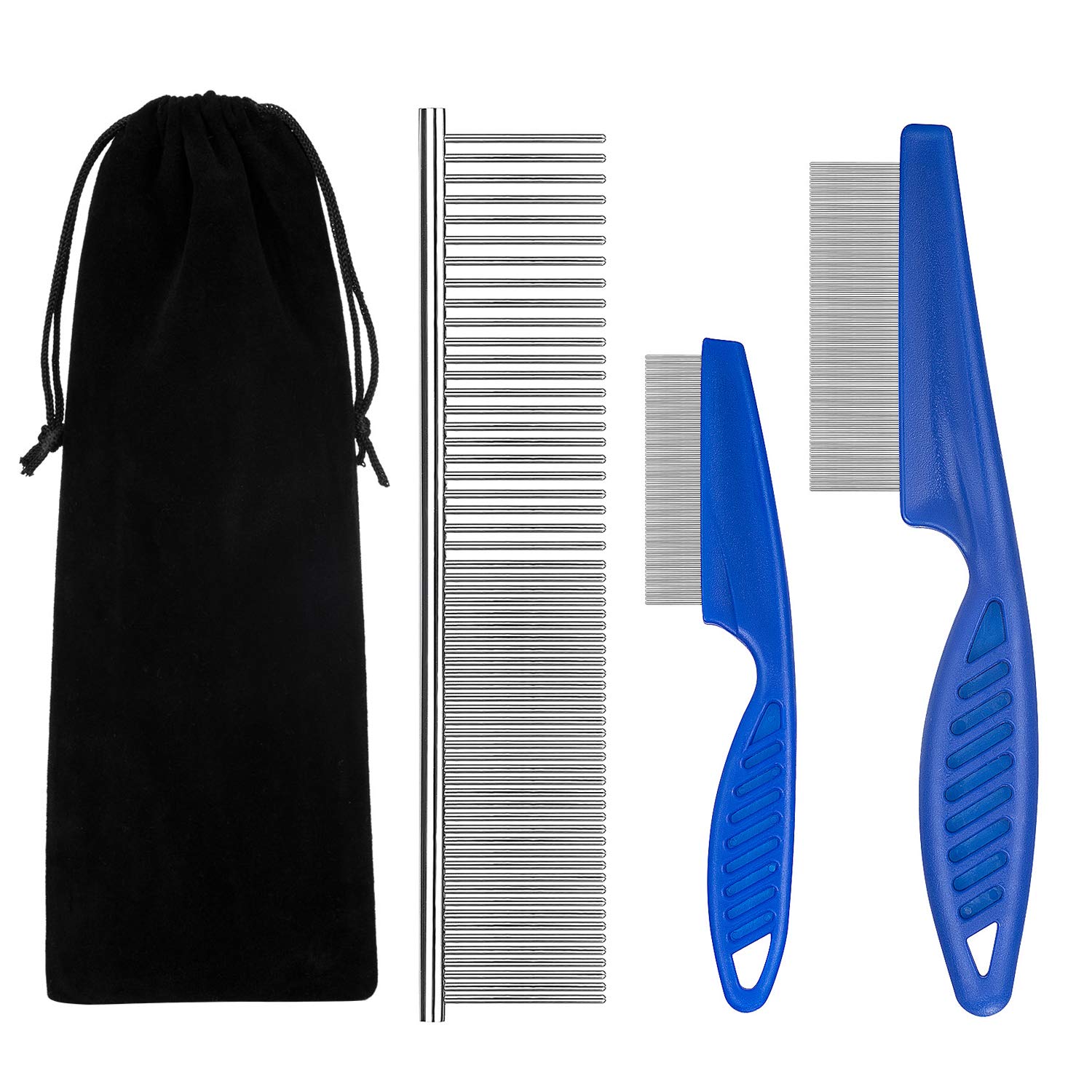 Buy BENSEAO Flea Comb for Cats Dog Comb Lice Comb Metal Teeth Durable