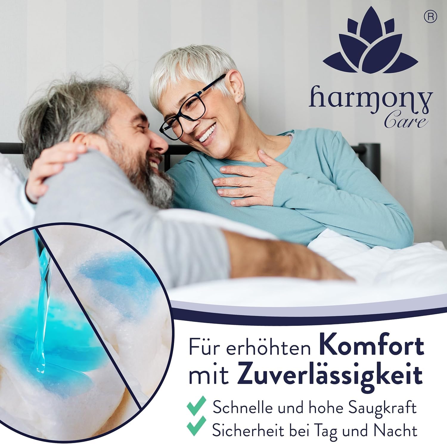 Harmony Care ® Premium Pants MAXI saugstarke Windeln für Erwachsene – diskrete Inkontinenz Pants für Männer und Frauen - extra auslaufsichere Erwachsenen Windel, Gr.M - 8 Stück