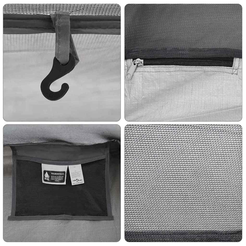 Tenda interna nera, 220 x 128 x 110 cm, tenda in rete per campeggio estivo, tenda a rete leggera per camper e coppie, tenda traspirante per giardino e terrazza