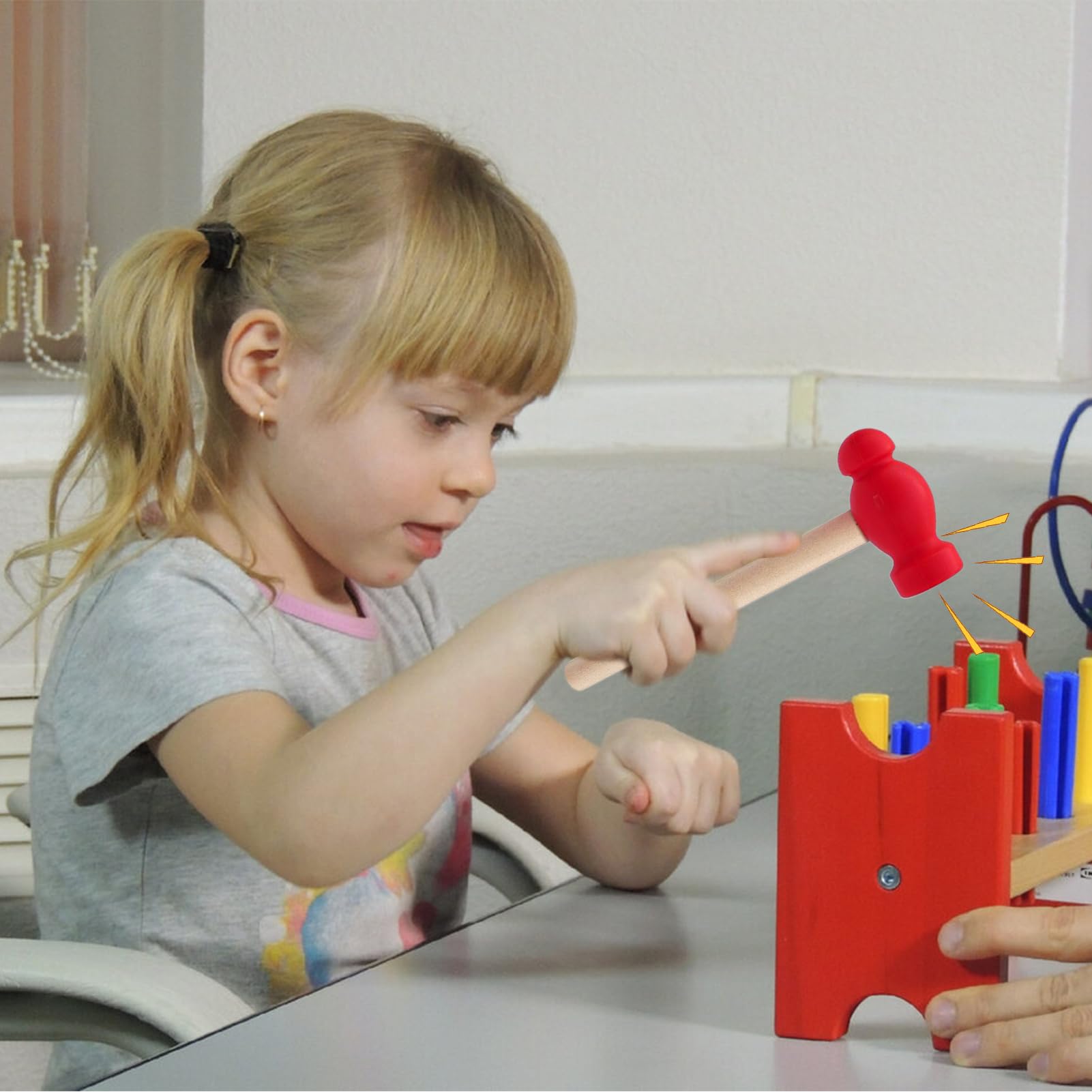 Faux Marteau Portable – Jouet De Simulation Pour Enfant – Outil En Plastique Léger – Dès 3 Ans – Jeu De Bricolage Créatif – Garçon Ou Fille