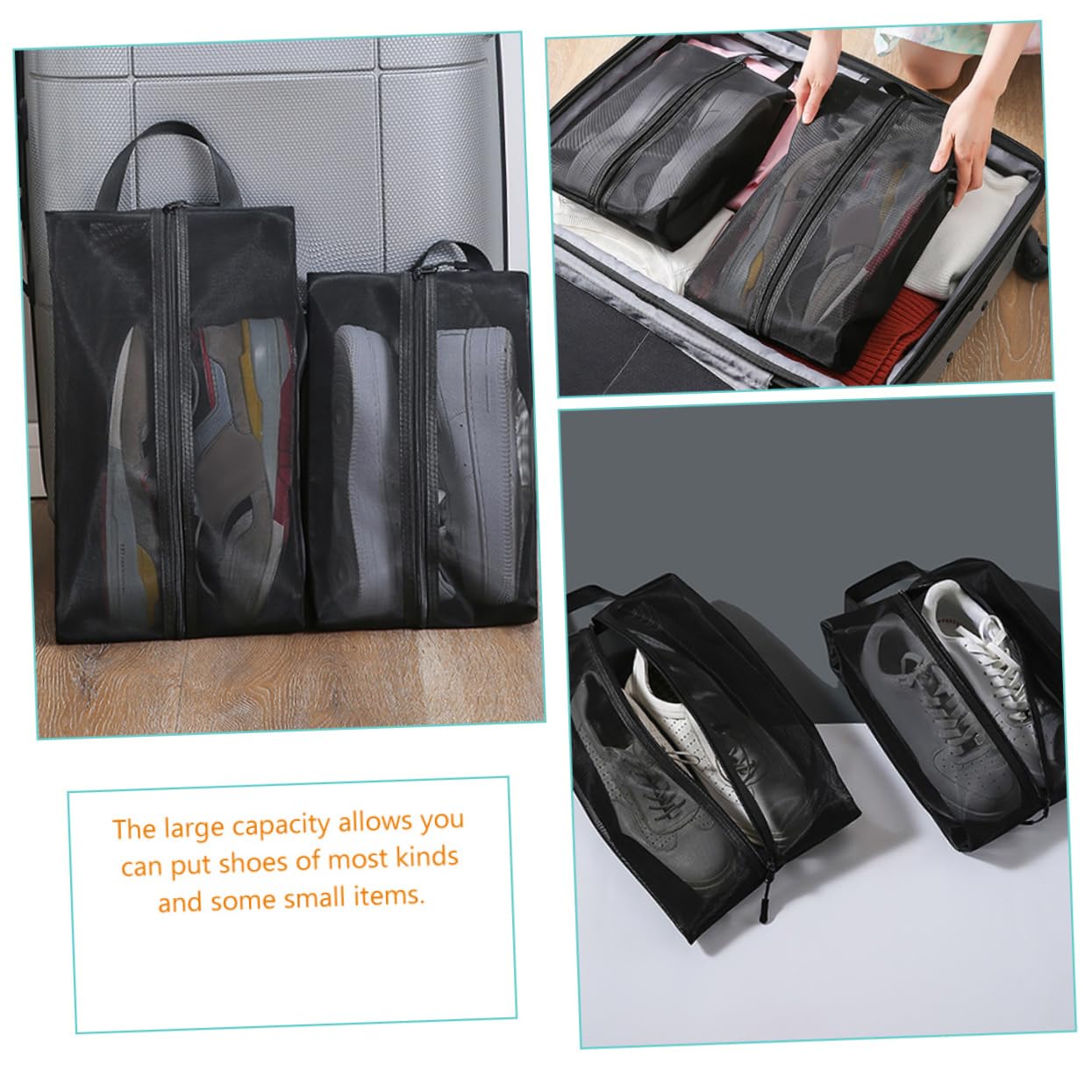 SOIMISS 6stücke Reise Schuhbeutel Atmungsaktive Aufbewahrungstaschen Für Schuhe Transparente Organizer Für Reisen Staubdichte Lagerung Praktische Schuhtaschen Für Männer Und Frauen