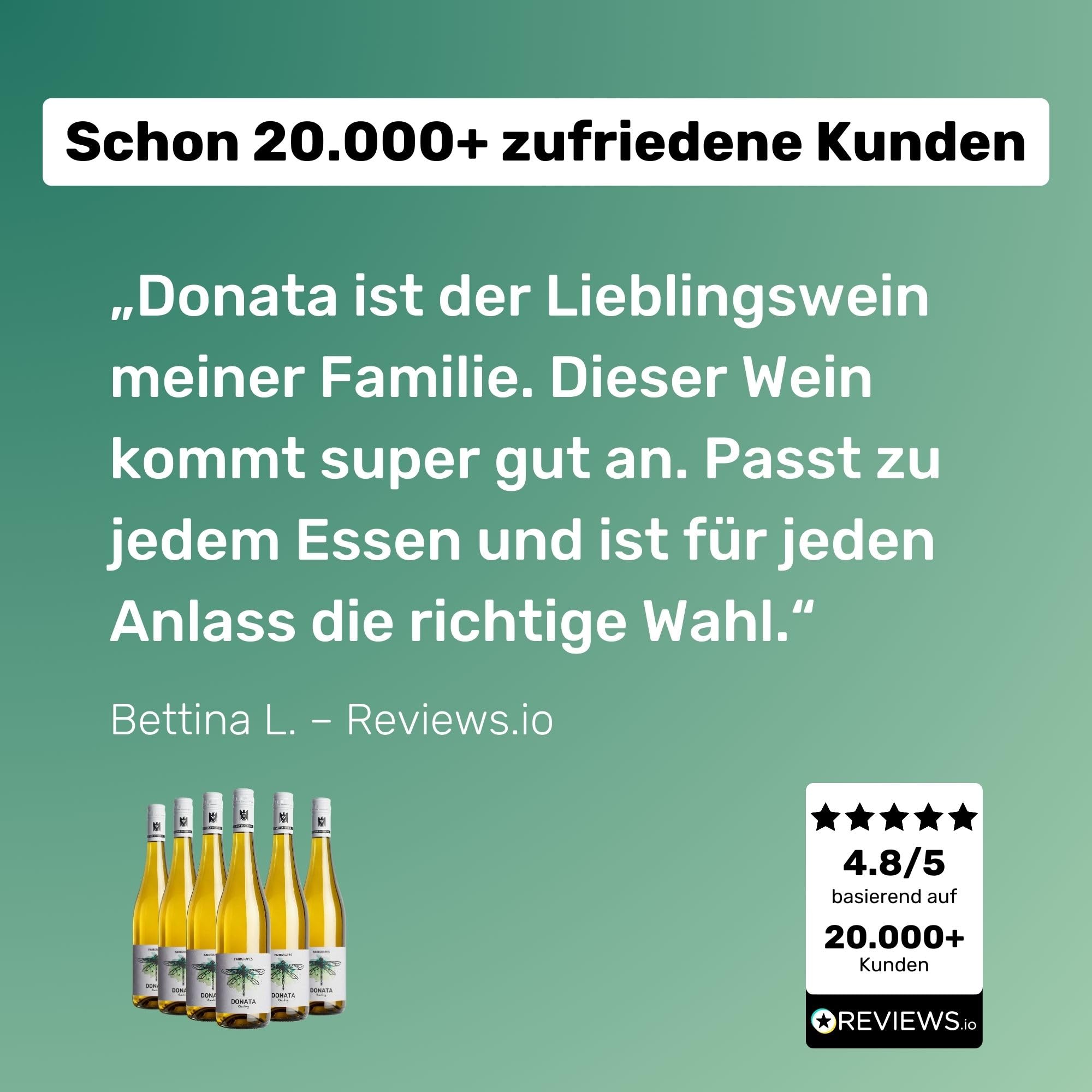 FairGrapes Riesling »Donata« | 89+ Punkte Falstaff | VDP.Gutswein | 2022 Weißwein Feinherb | Zitrone, Pfirsich | Geschenkidee (6 x 0.75 l)