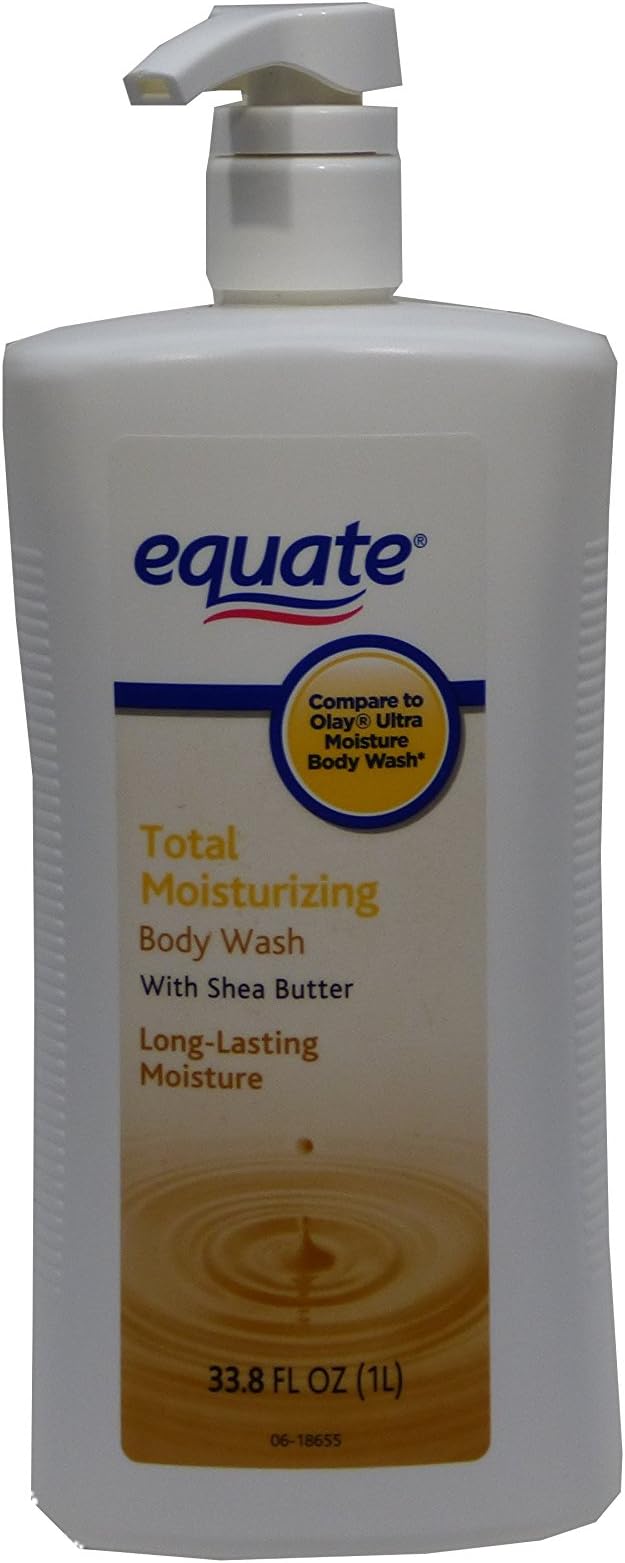 Equate Total Moisturizing Body Wash with Shea Butter, 33.8 fl oz