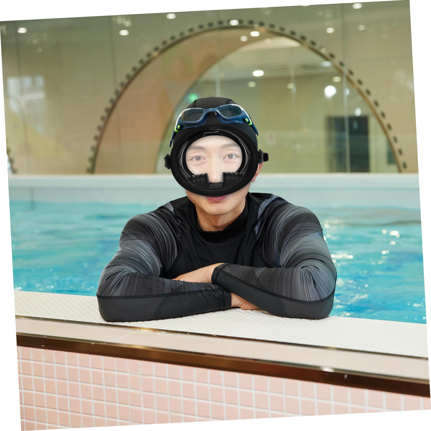 Toddmomy Máscara de Buceo Visión Panorámica Amplia Antivaho de Silicona y Vidrio Templado Ajuste Cómodo sin Fugas para Natación y Esnórquel