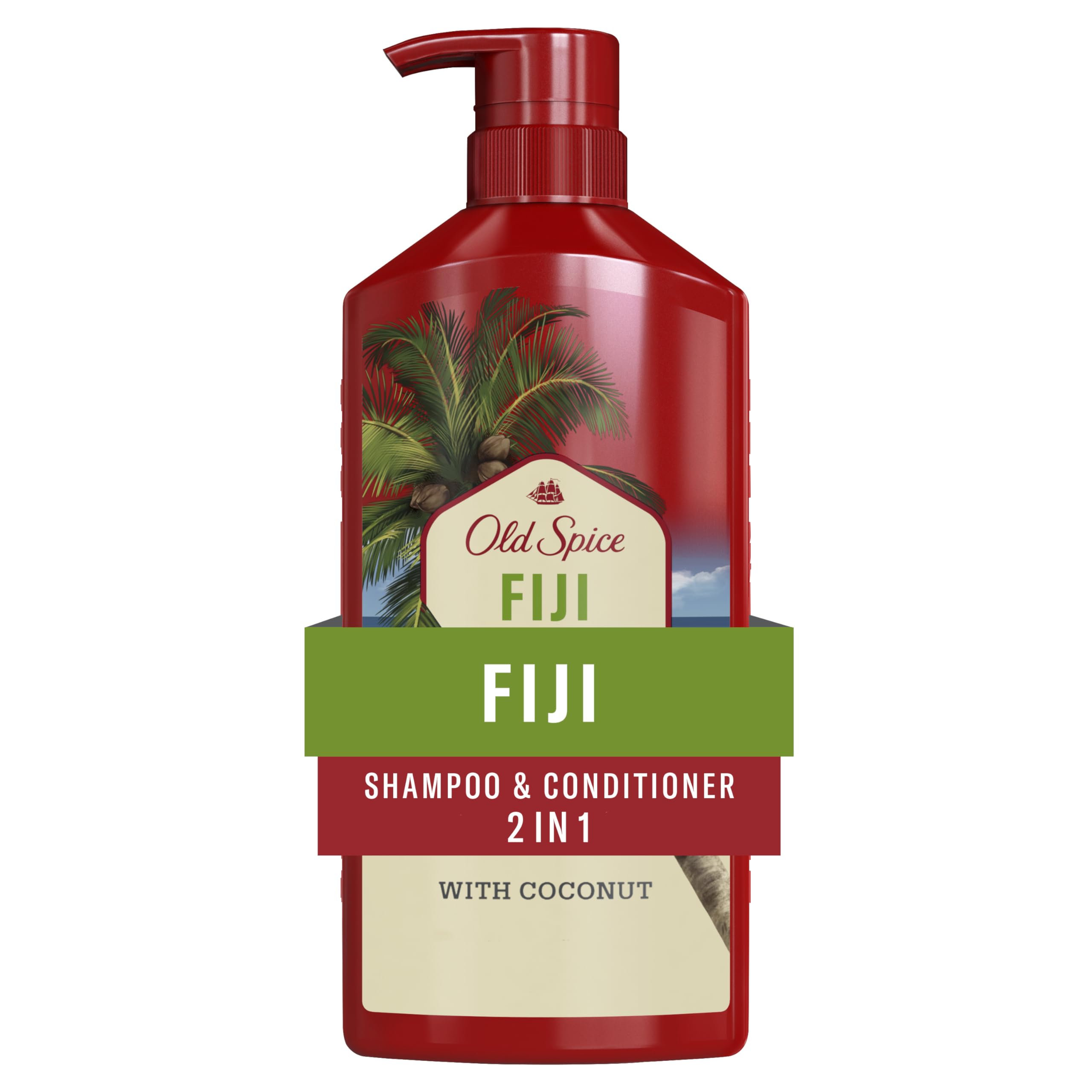 Old Spice Fiji 2in1 Shampoo Conditioner for Men Healthier Fuller More Moisturized Looking Hair 21 9 fl oz