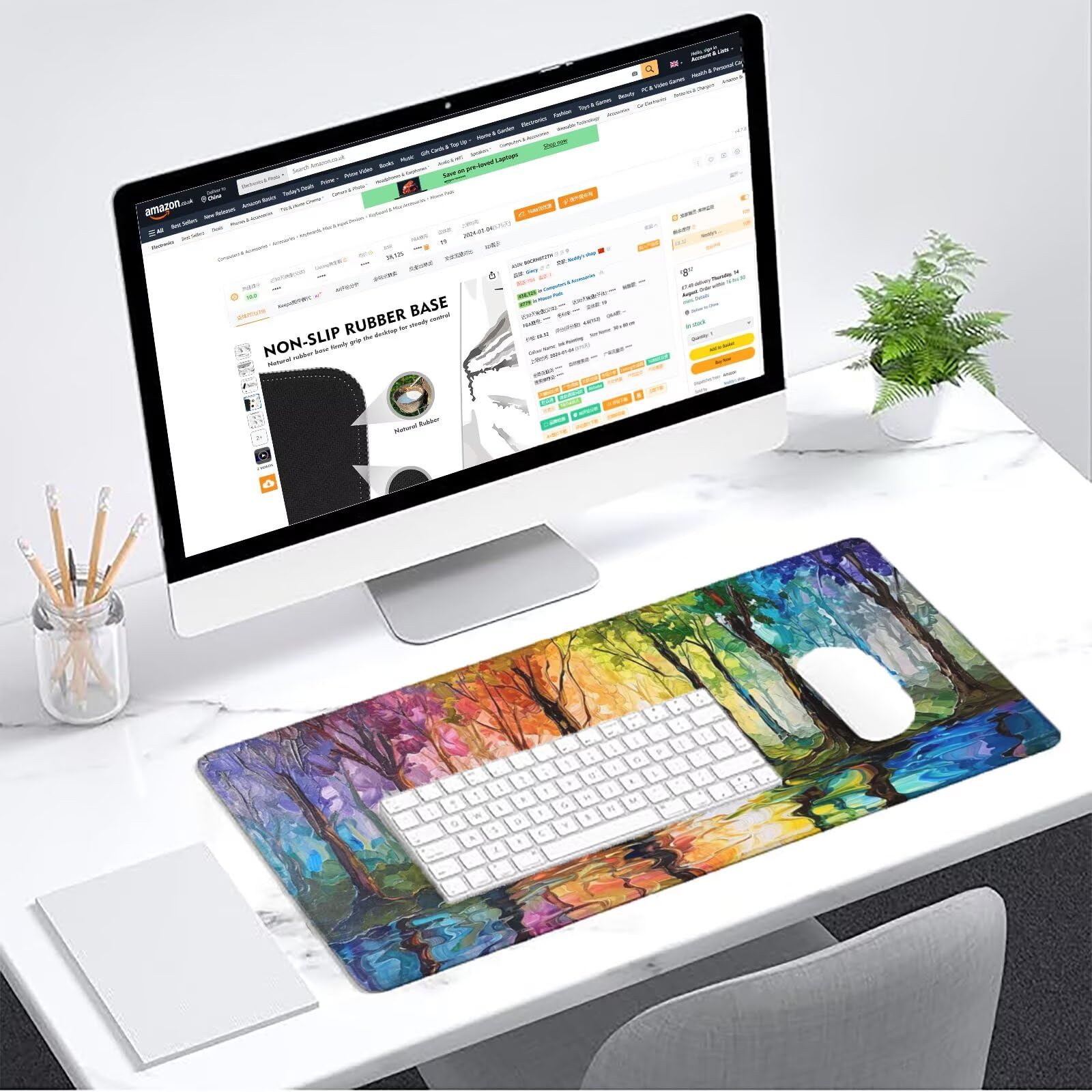 Podkładka pod mysz XXL 1600 x 800 mm pomarańczowy kolor turkusowa podkładka pod mysz biurową podkładka pod mysz do gier antypoślizgowa gumowa podstawa zszyte krawędzie akcesoria biurowe do gier do