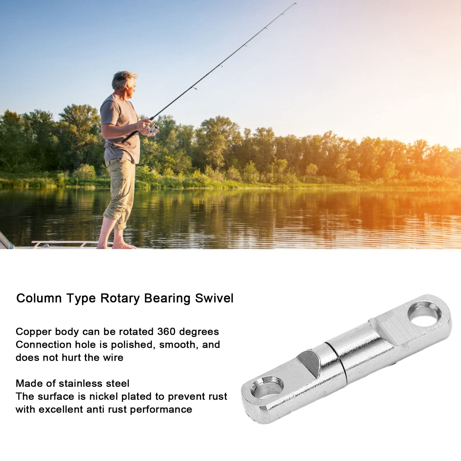 50/100 Anelli Rotanti Solid Inox Per Pesca - Cuscinetti A Sfera Resistenti