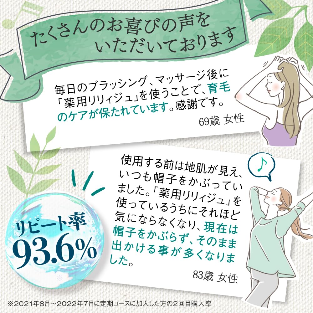 Amazon | ウェルベスト 女性のための育毛剤 薬用リリィジュ 75ml × 4本  