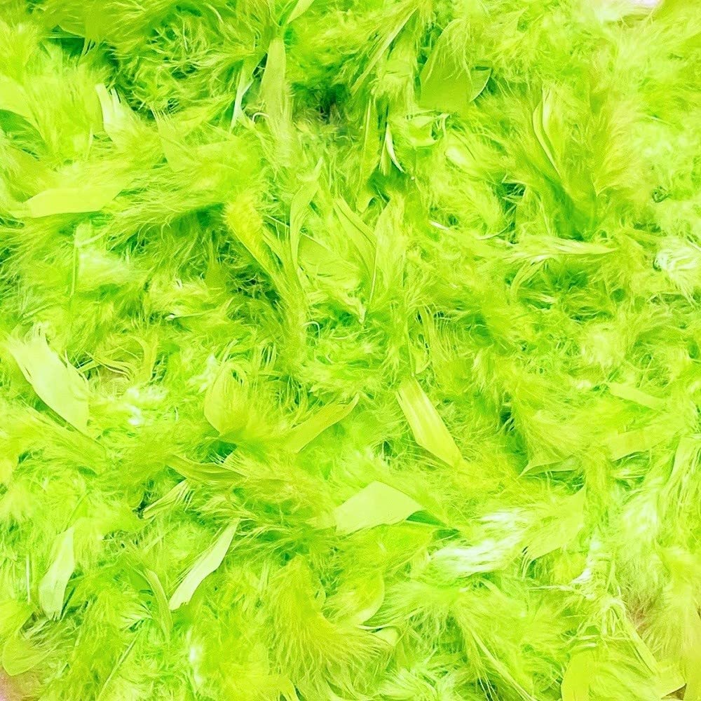 Lemon Lime Green Feather Boa 6 Foot Long 50 Grams Crafts Costumes Decorating