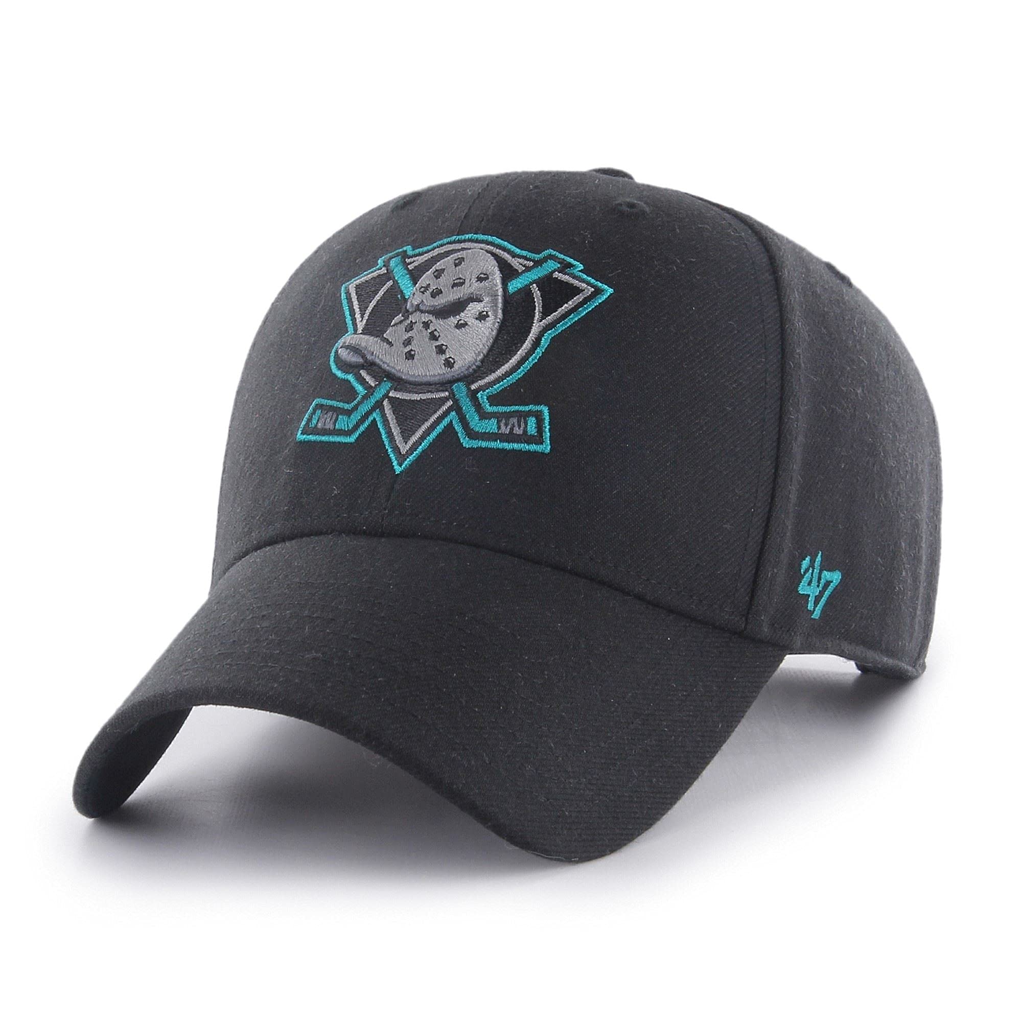 Men's Black 47 Brand Snapback Cap - Mvp Anaheim Ducks