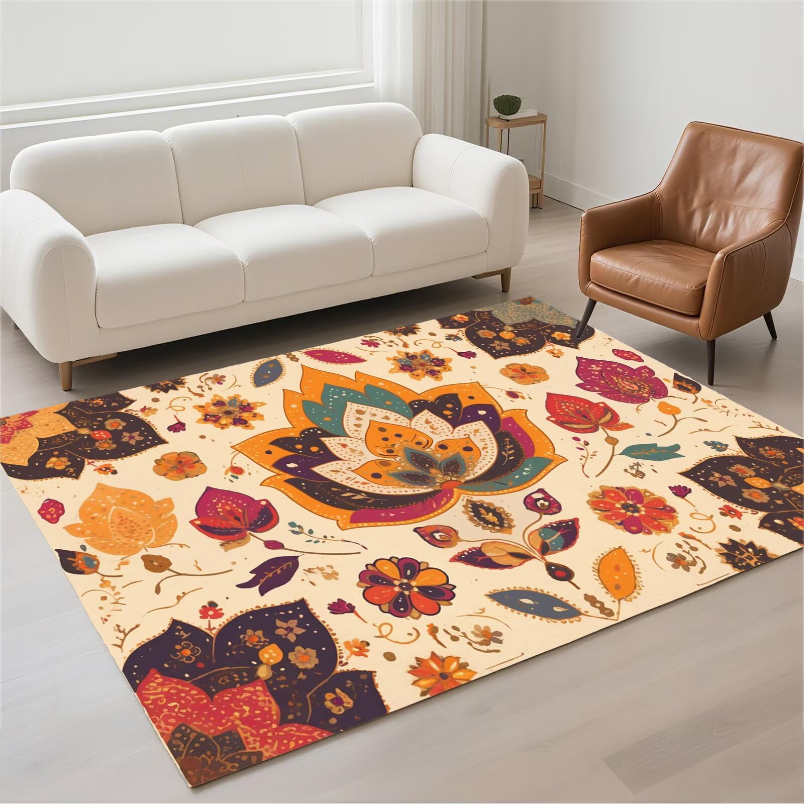 Grand carpet pour salon moderne et chaleureux de 120x180cm parfait pour la famille