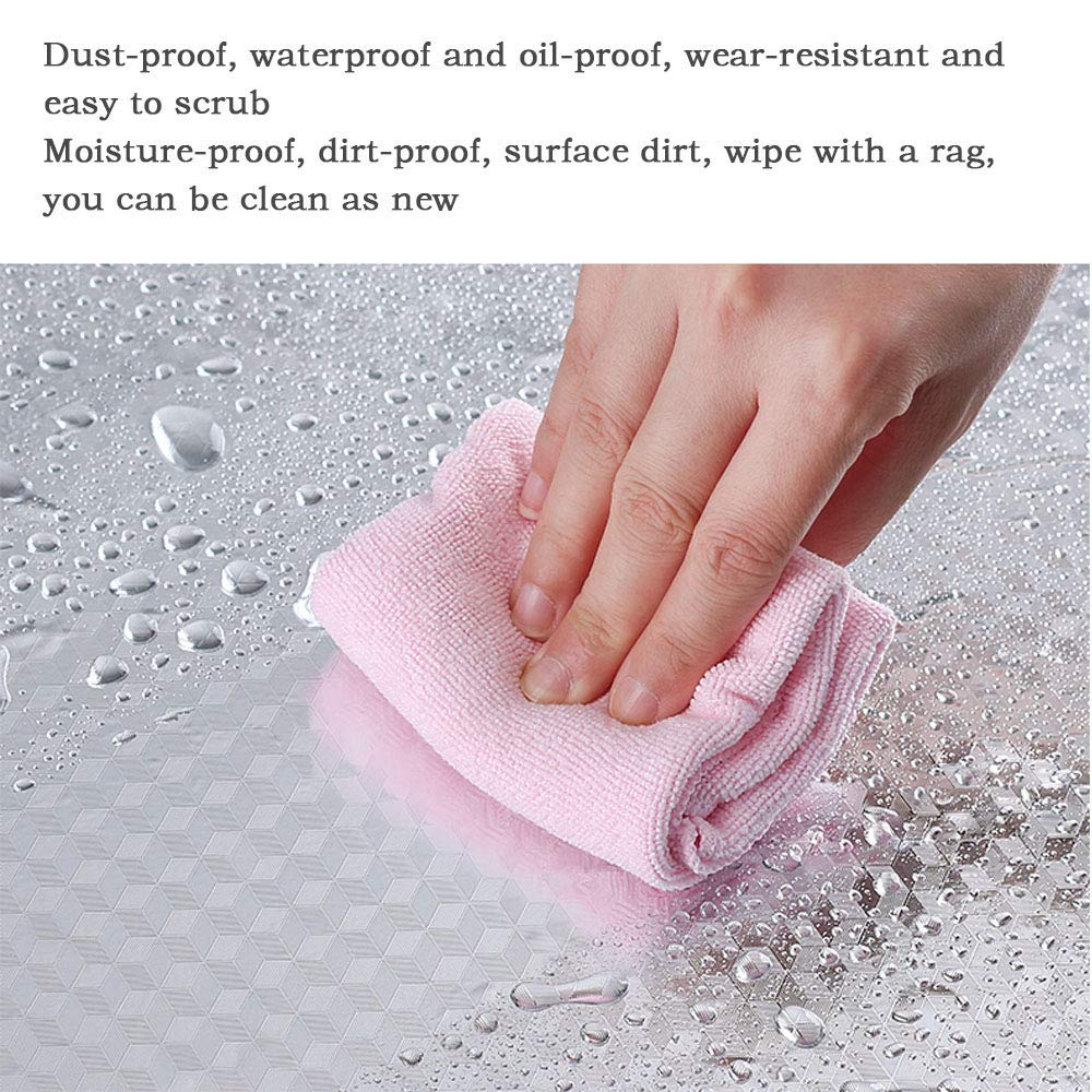 skyzone Kitchen Wall Stove Aluminium Foil Oil-Proof Stickers and Cabinet Drawer Self Adhesive Aluminium Foil Covering Croppable Wallpaper Wall Sticker 1