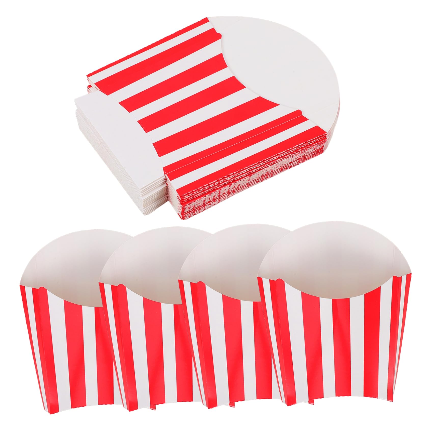 TOPBATHY 3 Sätze Pommes-box Popcorn-körbe Popcorn-geschenkboxen Popcornschalen Süßigkeiten Keksbehälter Snackbox Pappschachtel Party-snack-behälter Popcorn-boxen Karton 50 Stück * 3