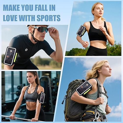 Miniatura 6 de Brazalete para correr con funda para auriculares y ranura para tarjetas, soporte para teléfono para iPhone 16 15 14 Pro Max Plus Galaxy S25 S24 S23