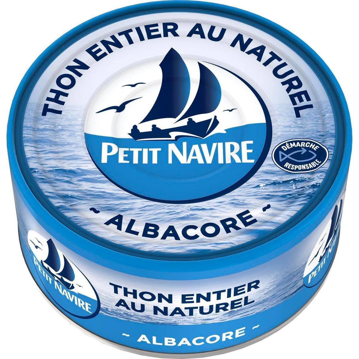 Un thon entier malin pour des repas rapides — PETIT NAVIRE Thon Albacore au Naturel, 185g - Lot de 3
