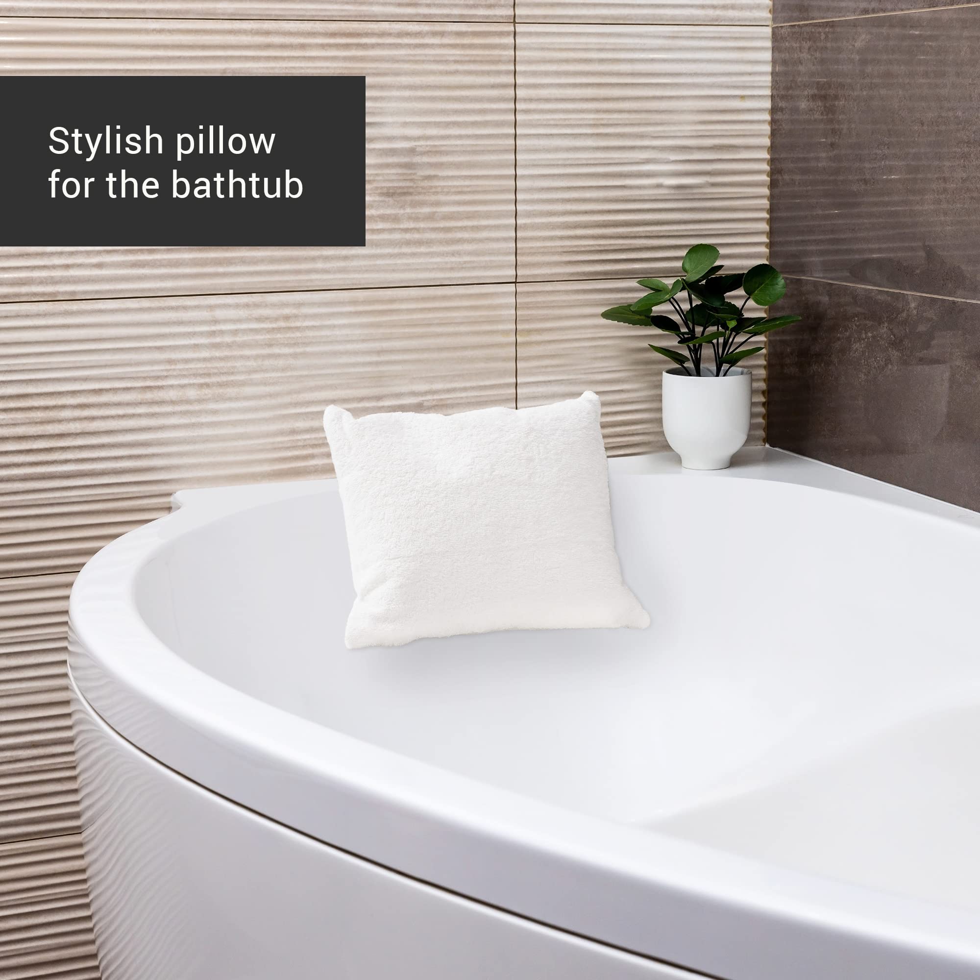 HOMELEVEL Cojín para Sauna - Almohada de Rizo de Algodón con ventosas para Sauna - Funda de Toalla Lavable - Reposacabezas Sauna 35 x 30 cm