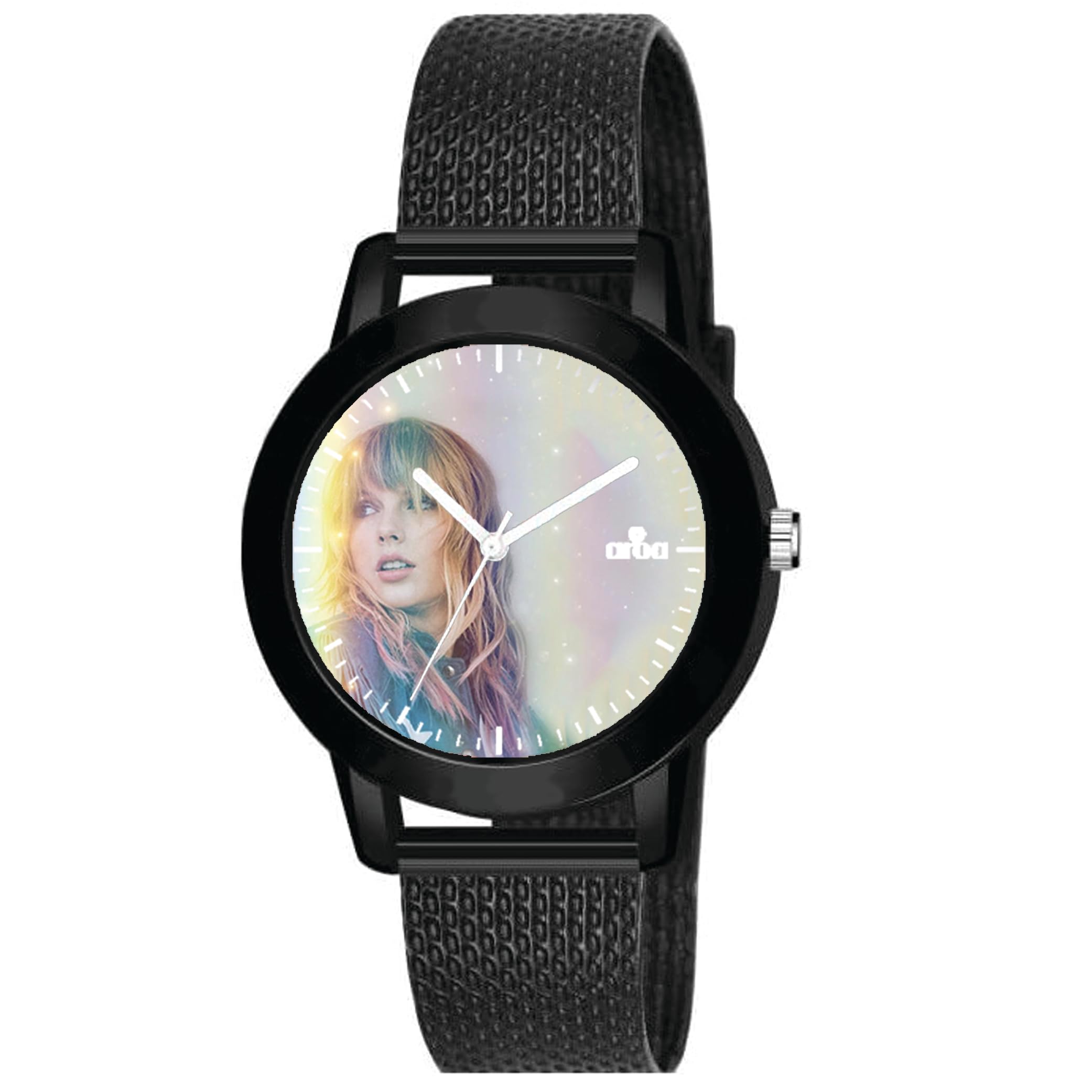 AROA Watch for Ladies Womens with Taylor Swift Edits!, Taylor Swift Lover Model :1002 in Black Metal Type Rubber Analog Watch Pink Dial for Women Stylish Ladies Watch for Girls (B0CHVTP1V1) Amazon Price History, Amazon Price Tracker
