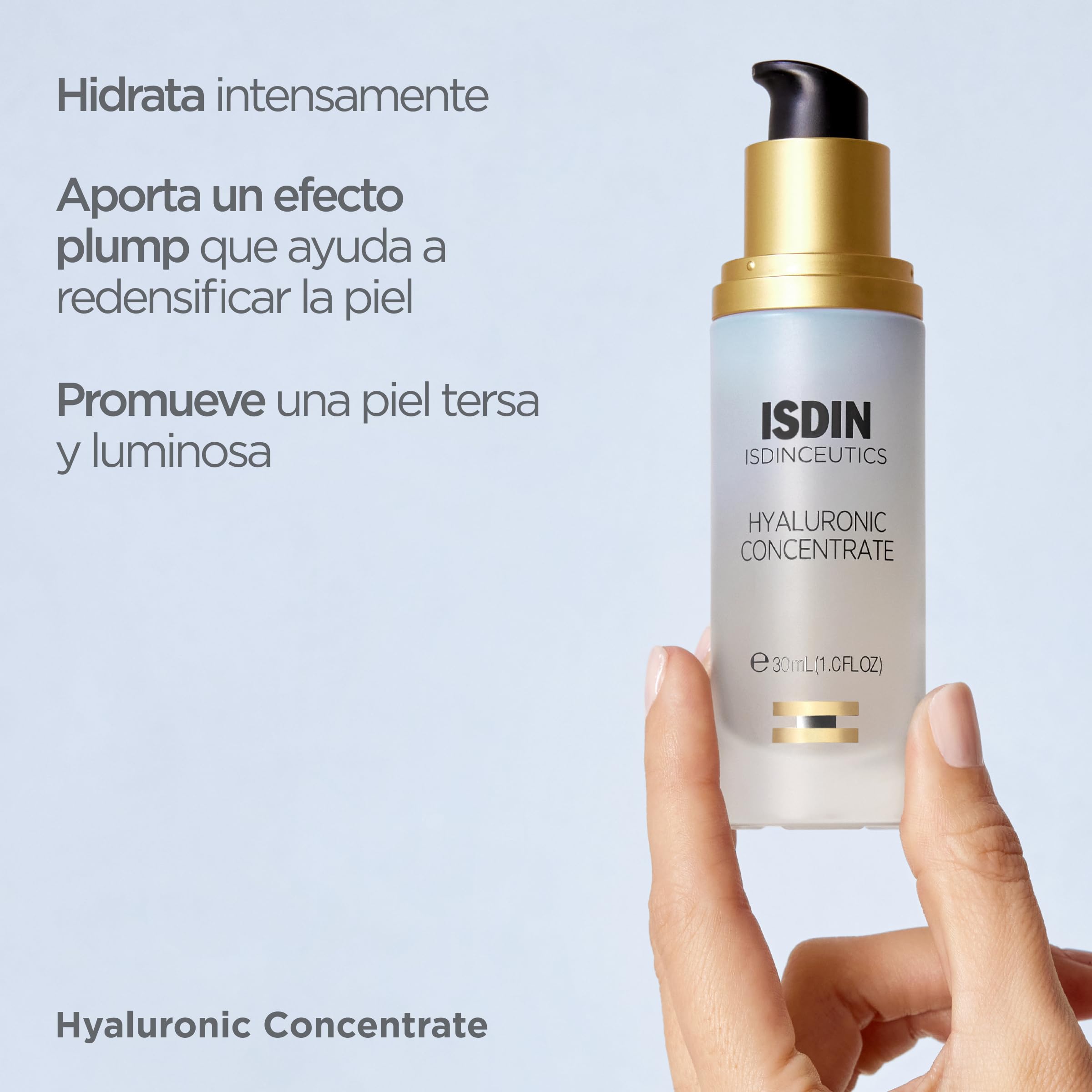 Isdinceutics Hyaluronic Concentrate, Sérum Facial Ligero y Ultrahidratante, con Ácido Hialurónico - 30ml